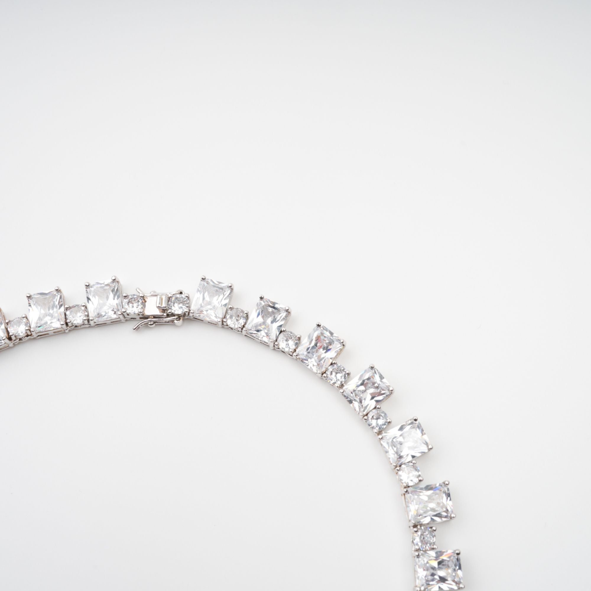 Mathilde Silver Tone Crystal Embellished Necklace