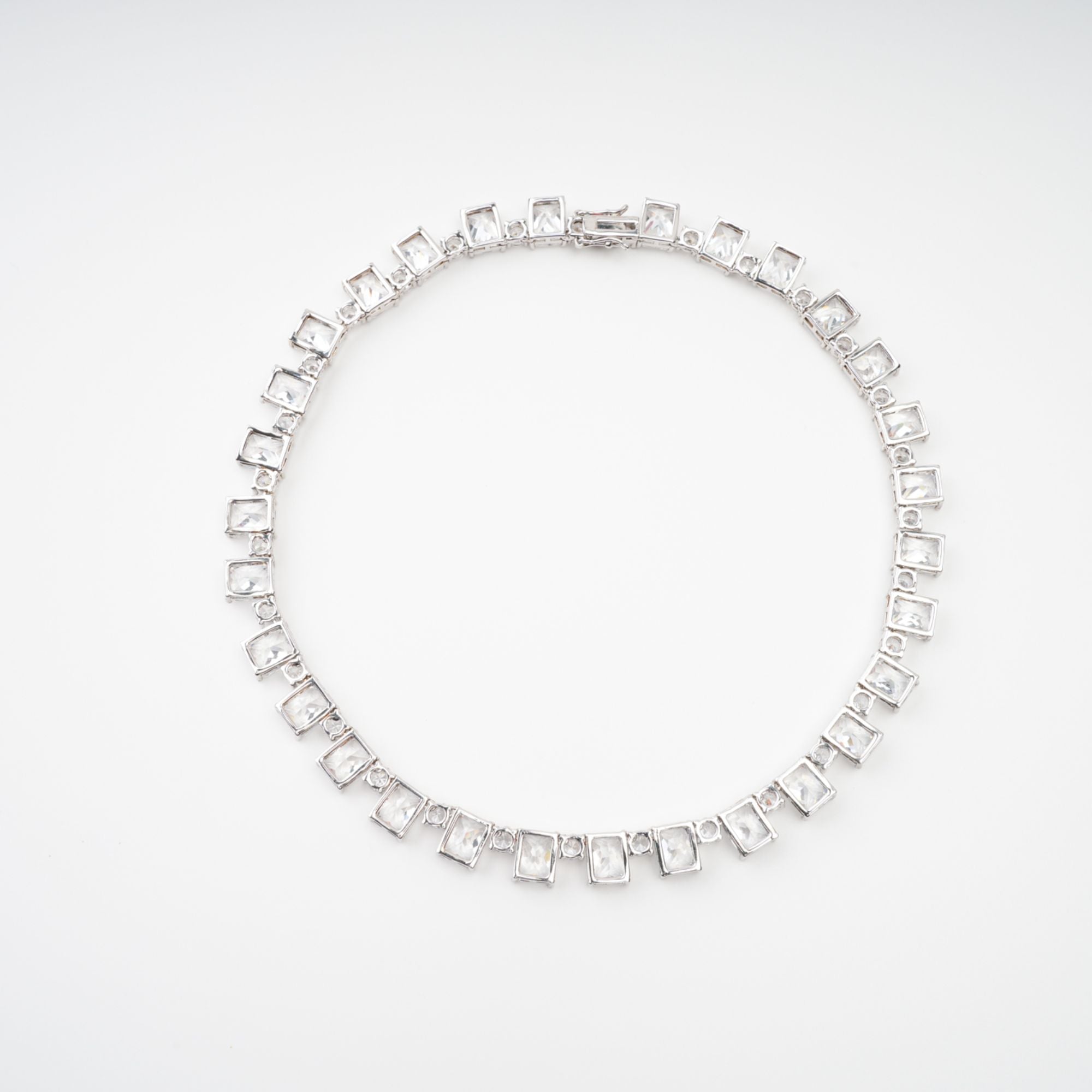Mathilde Silver Tone Crystal Embellished Necklace
