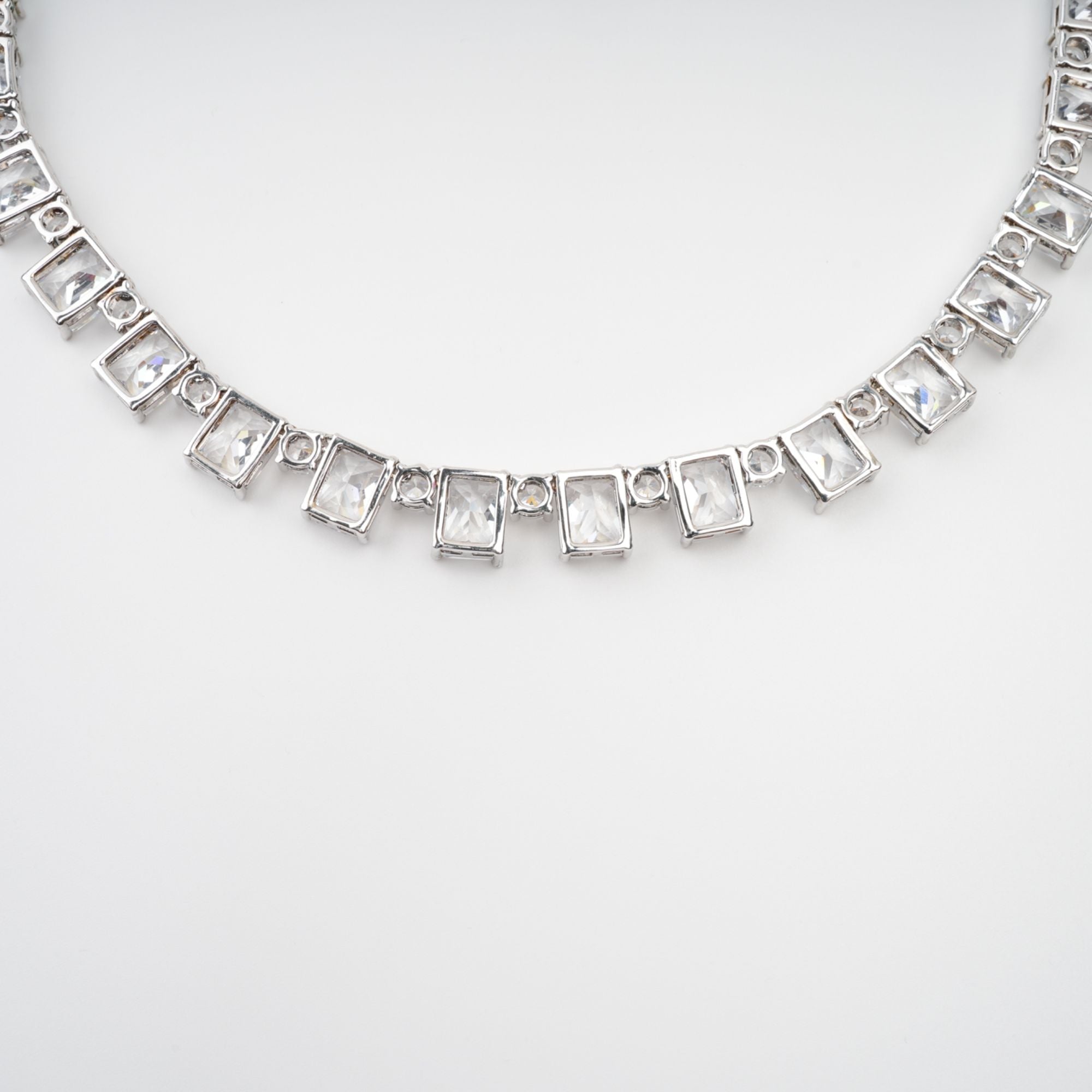 Mathilde Silver Tone Crystal Embellished Necklace