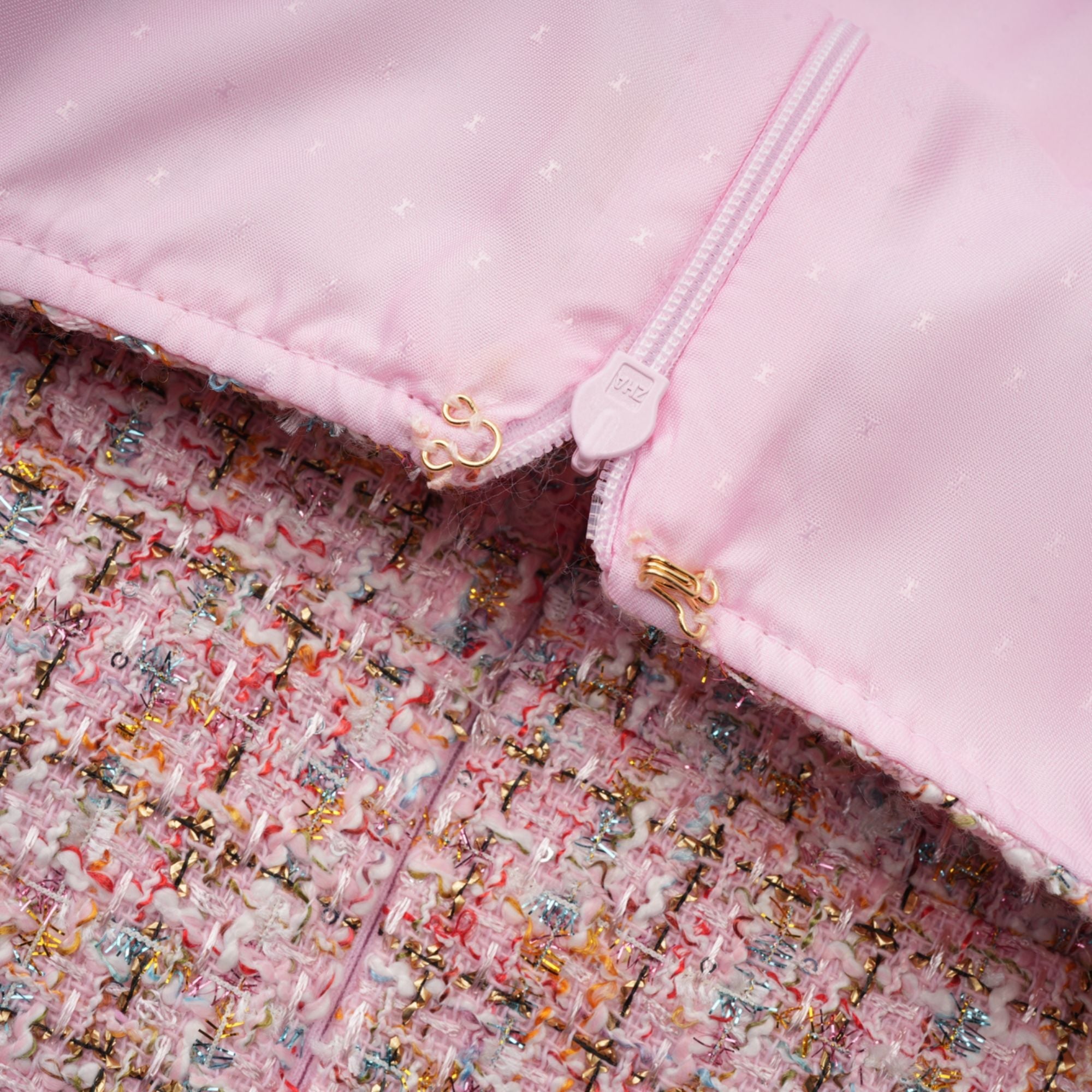Aoife pink embellished tweed mini dress (US Only)