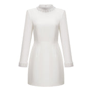 Bernadette White Faux Pearl Mini Dress