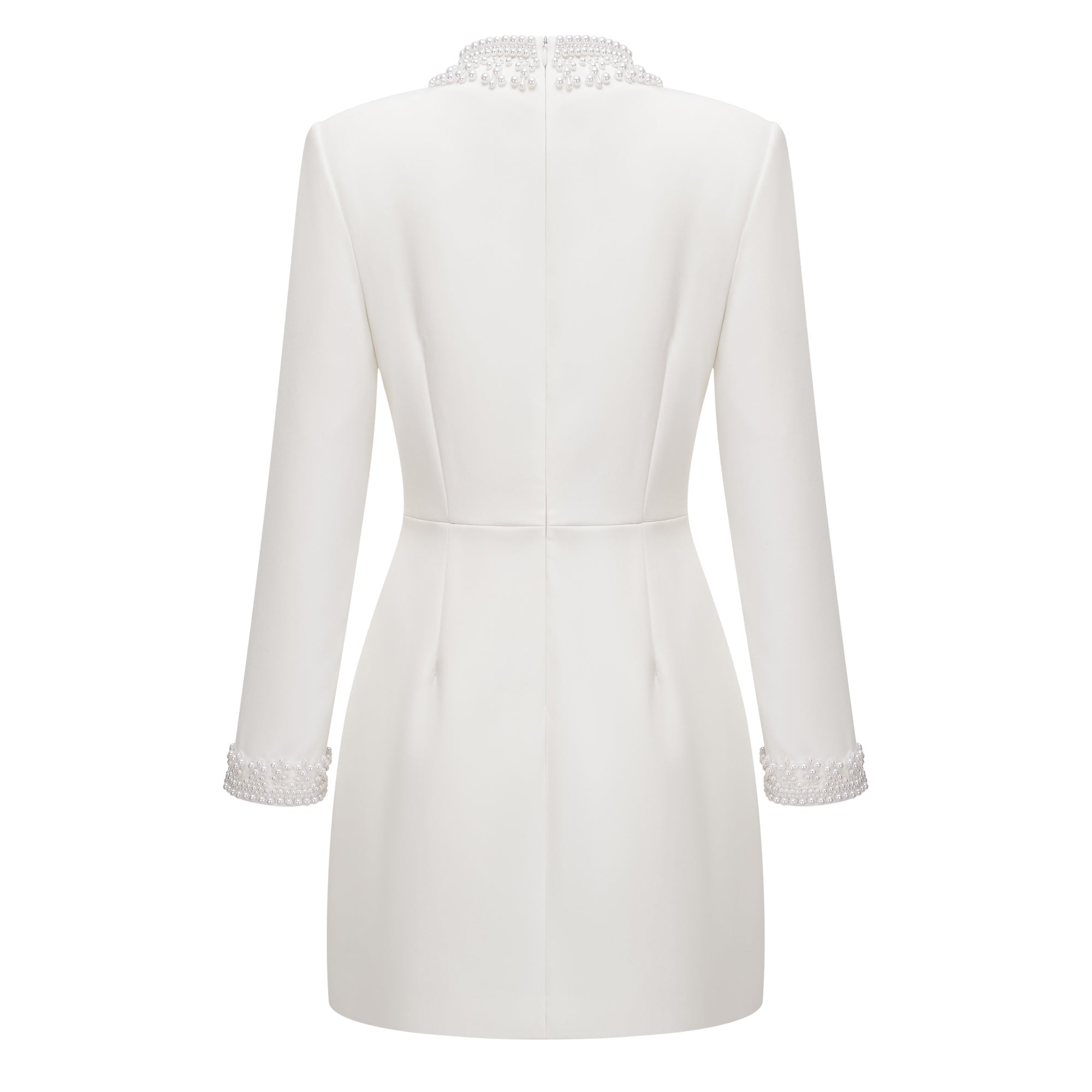 Bernadette White Faux Pearl Mini Dress (Final Sale)