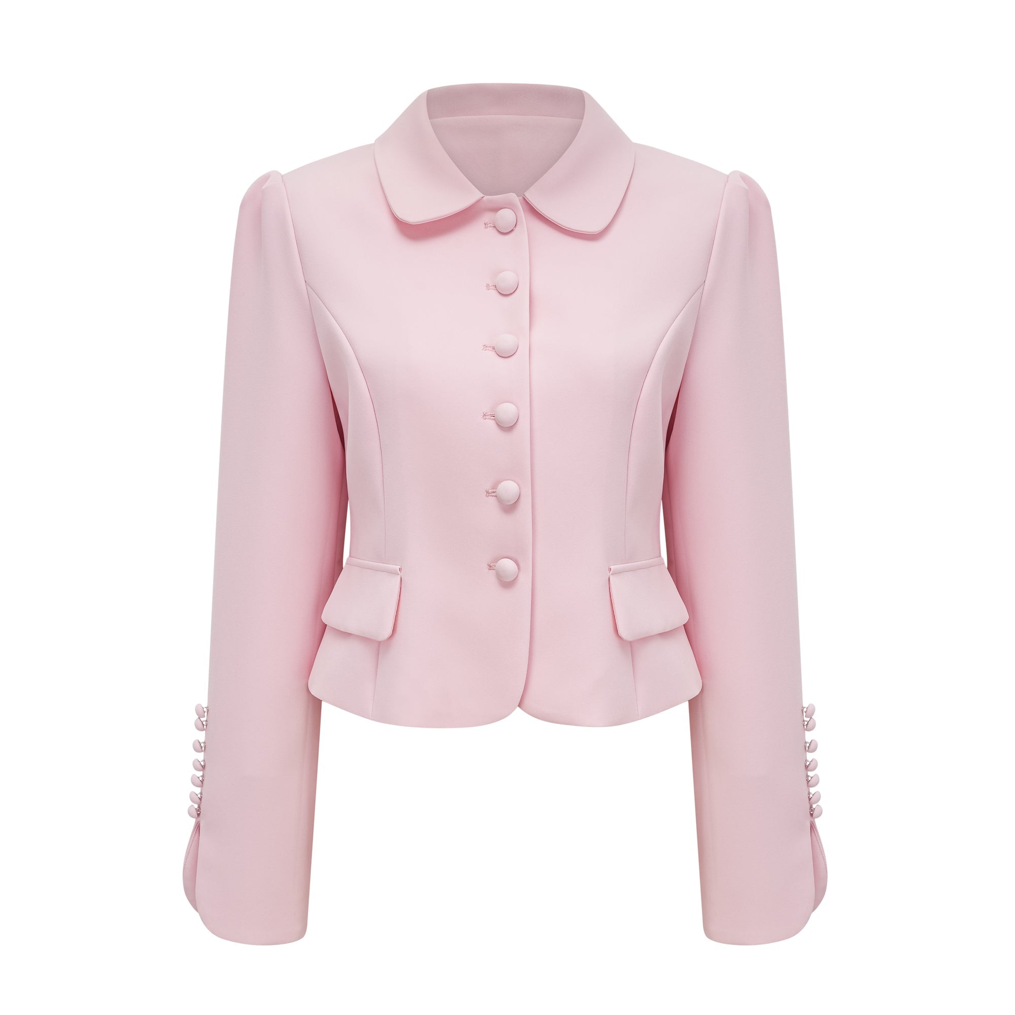 Eira Pink Peter Pan Collar Jacket & Skirt Set (Final Sale-US Only)