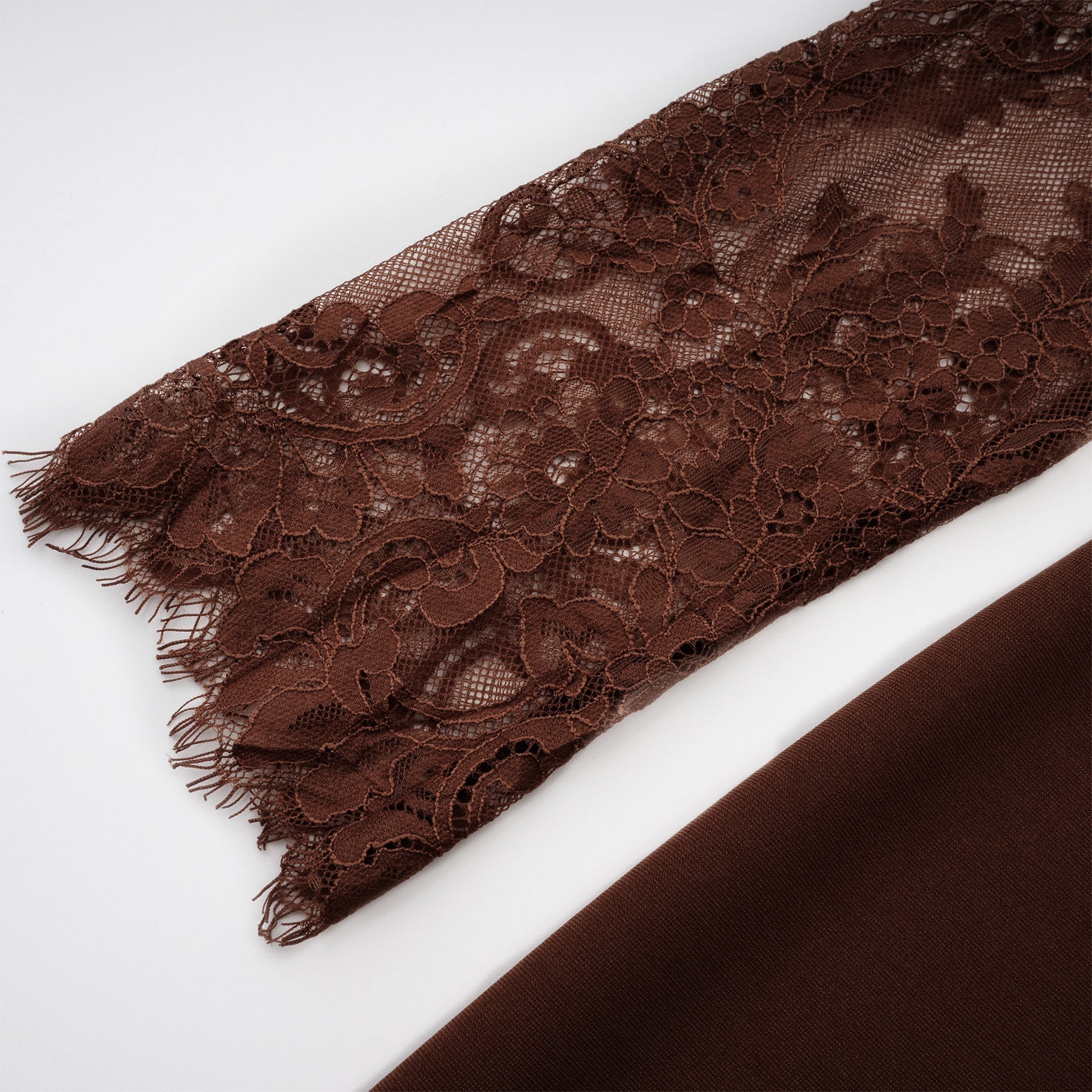 Georgiana Brown Lace Panel Flared Maxi Gown (Final Sale-US Only)