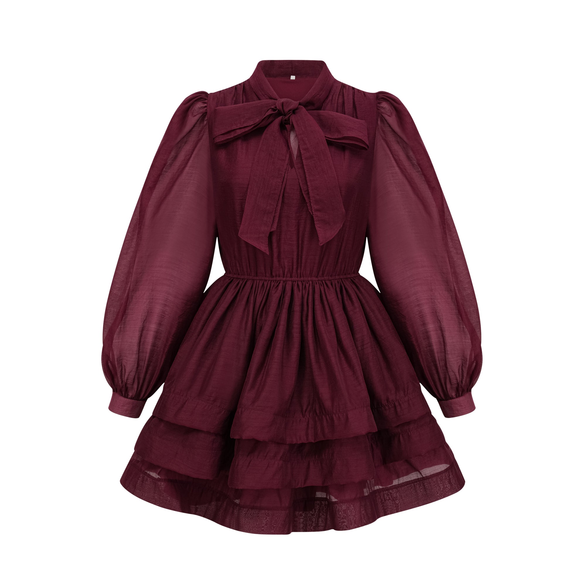 Élodie tiered flared mini dress in Red (Final Sale-US Only)