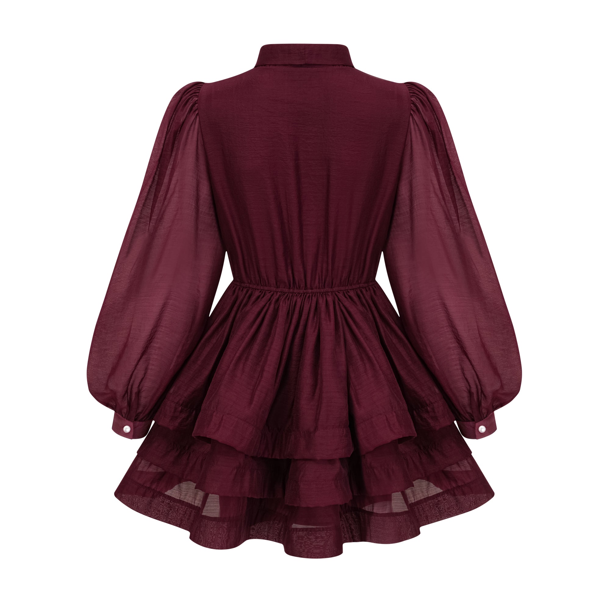 Élodie tiered flared mini dress in Red (Final Sale-US Only)