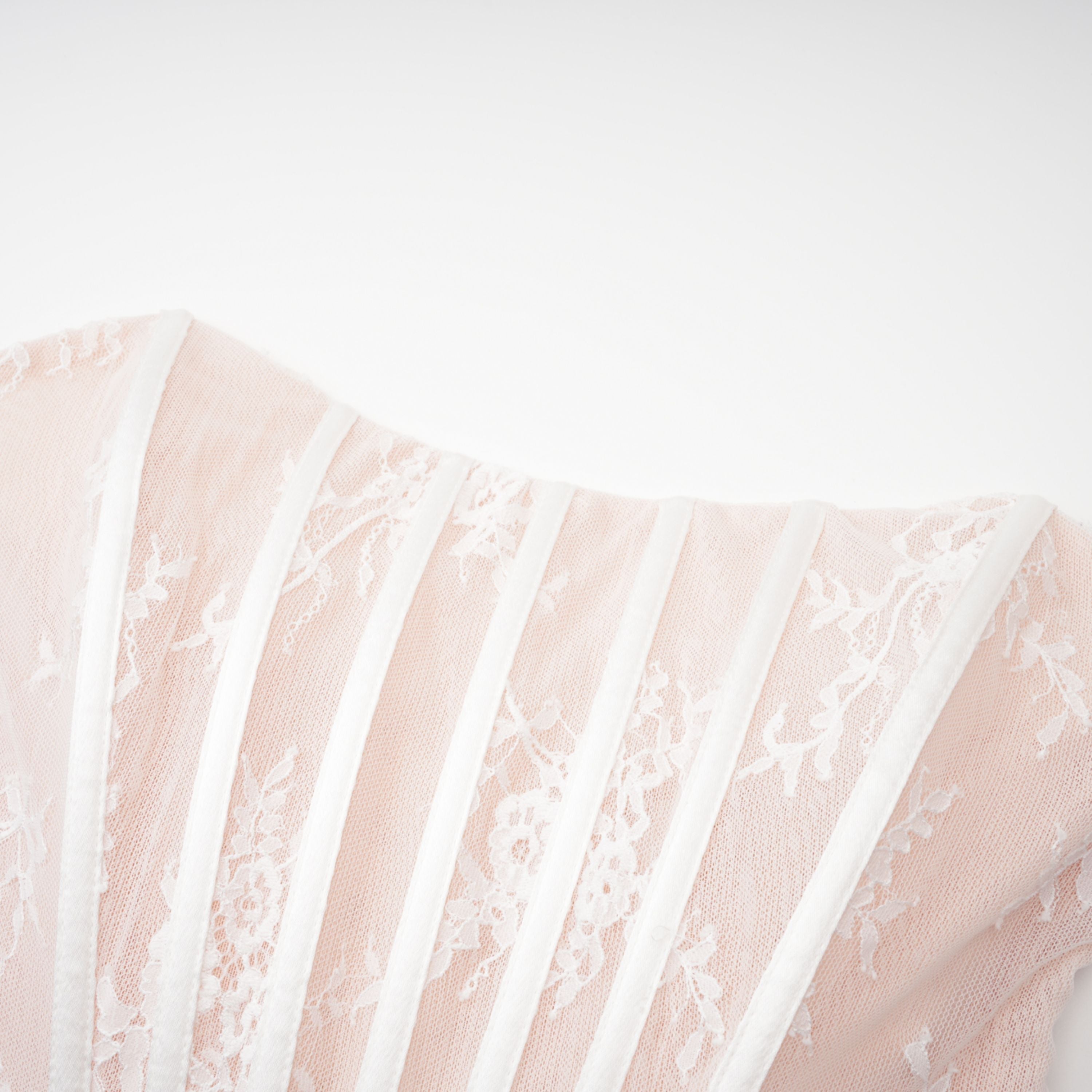 Margherita White Floral Lace Dress & Skirt Set (Final Sale-US Only)