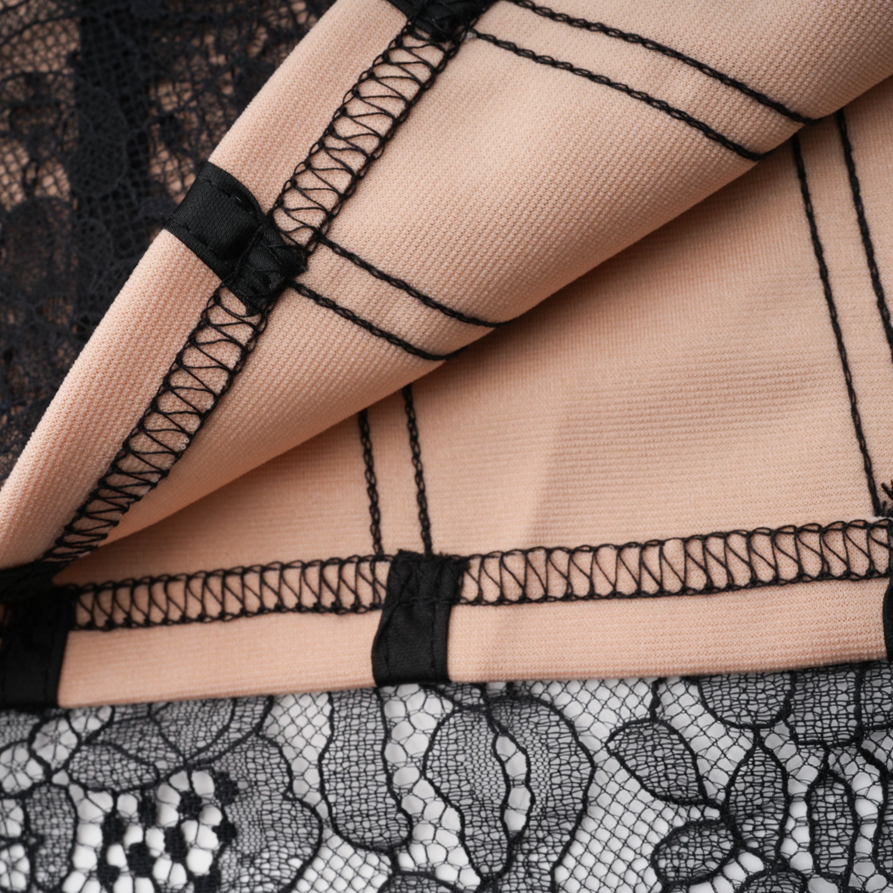 Urszula Black Floral Lace Corset Maxi Dress