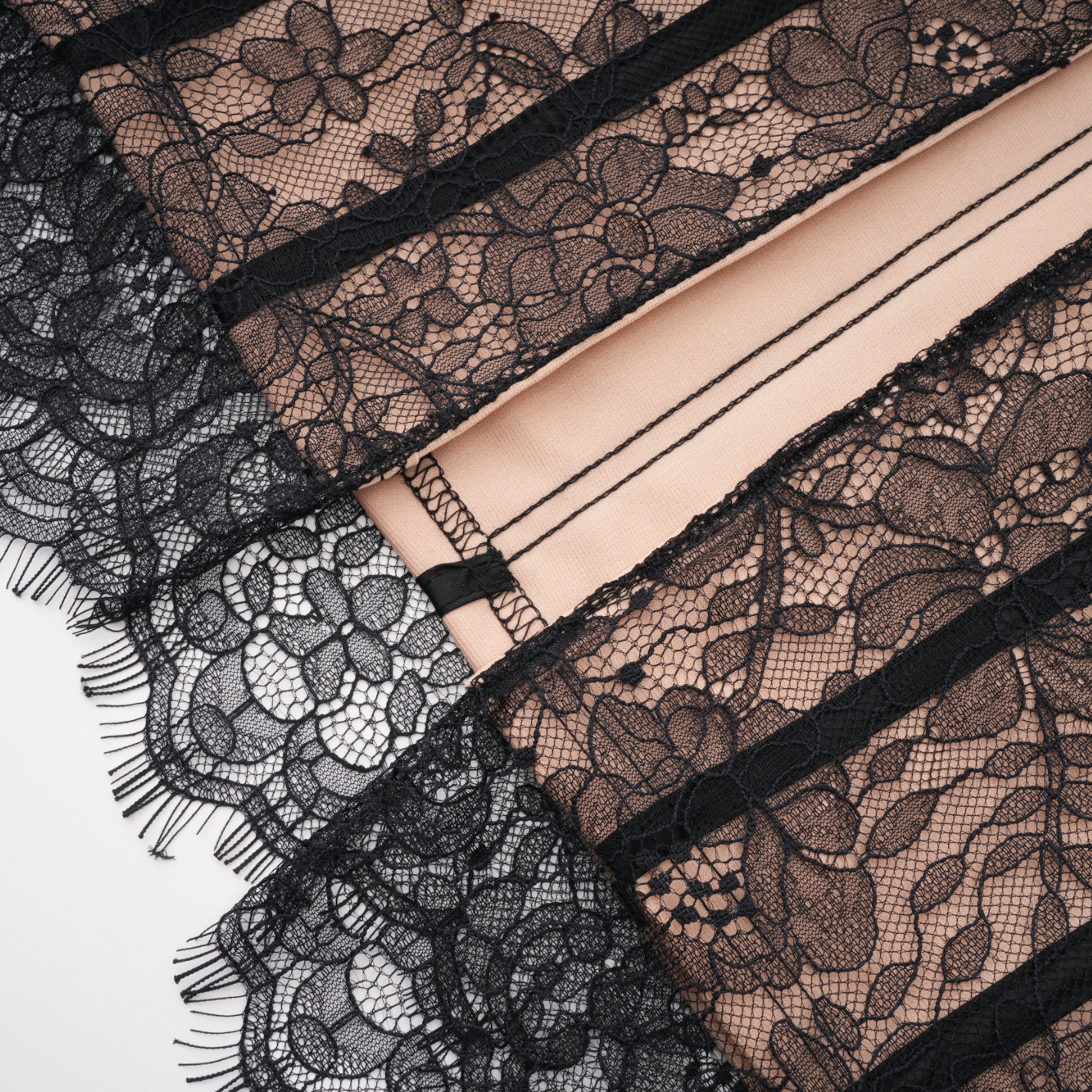 Urszula Black Floral Lace Corset Maxi Dress