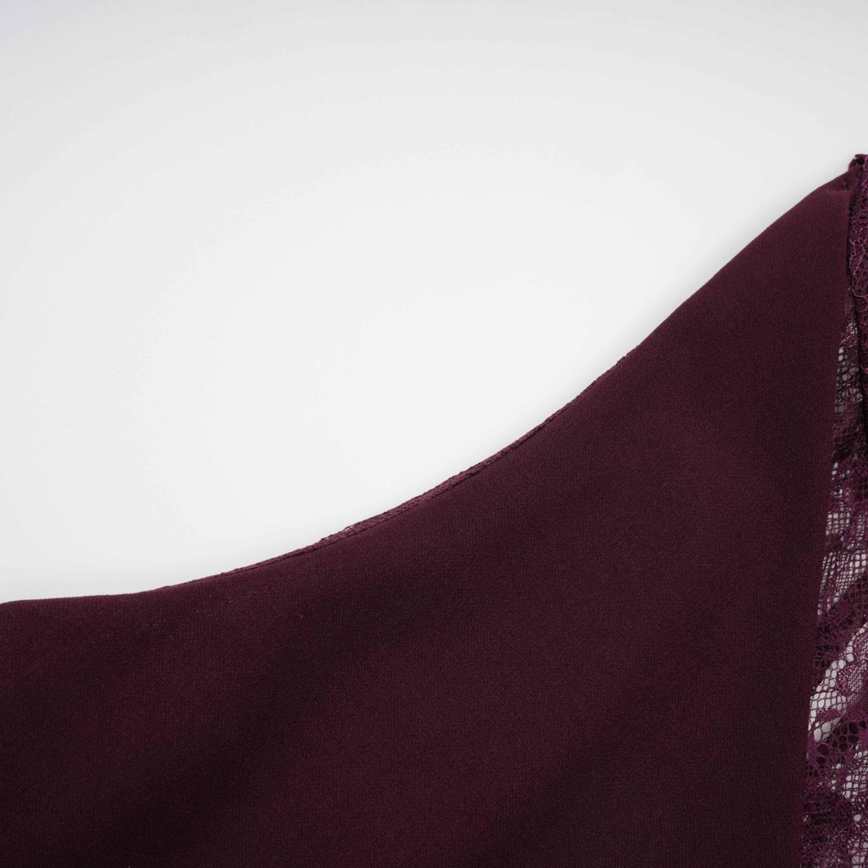 Gioconda Burgundy Halterneck Lace Panel Maxi Dress (Final Sale-US Only)