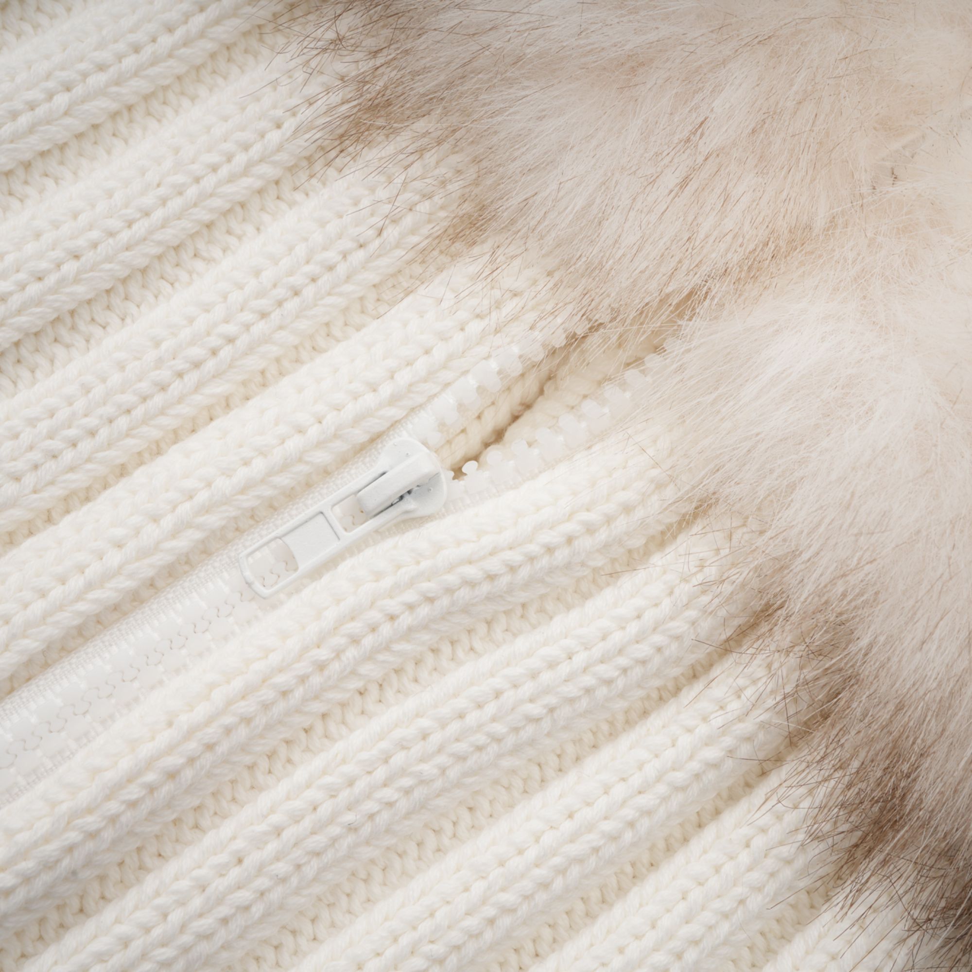 Laetiecia faux-fur ribbed-knit jacket (Final Sale)