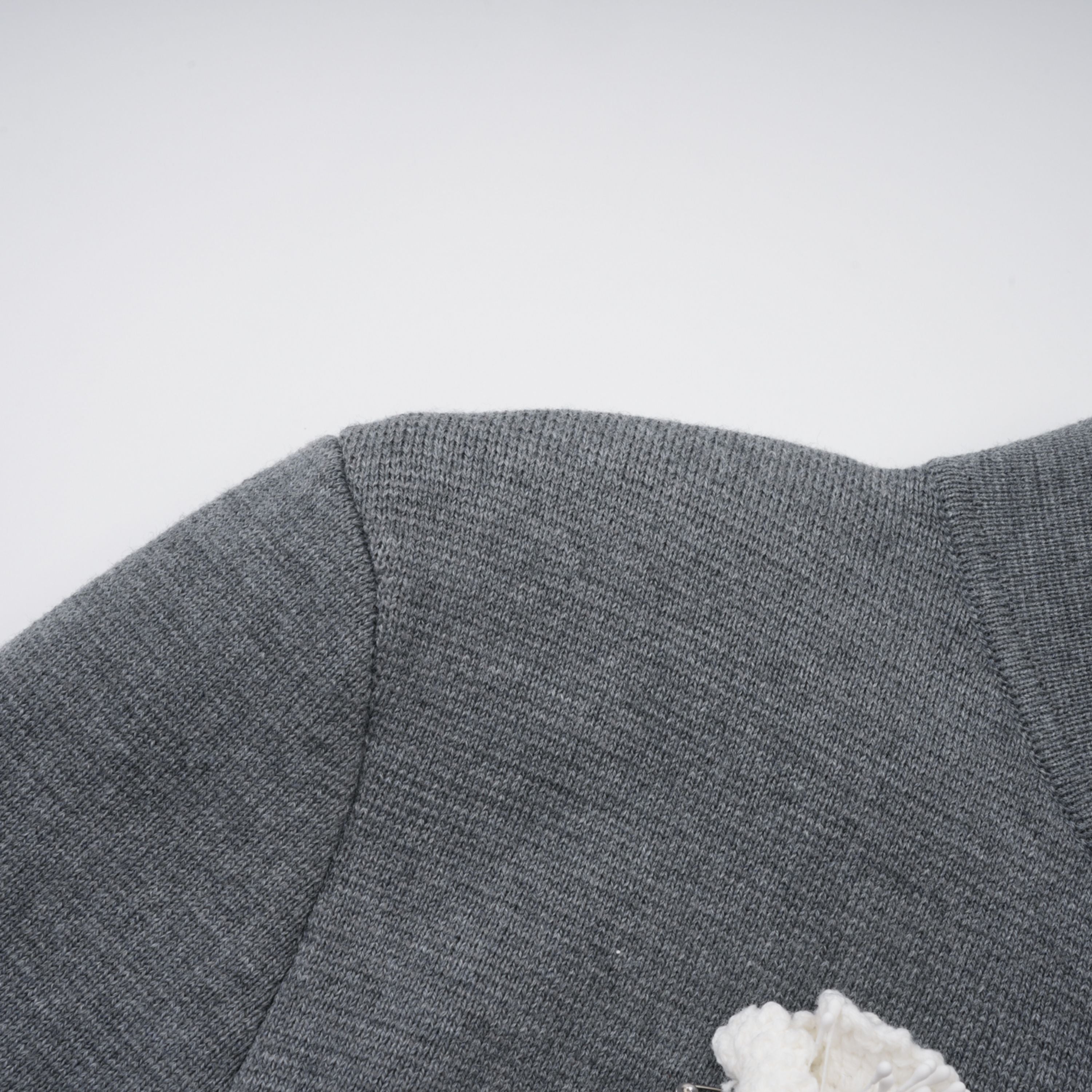 Lisette Grey 3D Petal Knit Cardigan (Final Sale-US Only)