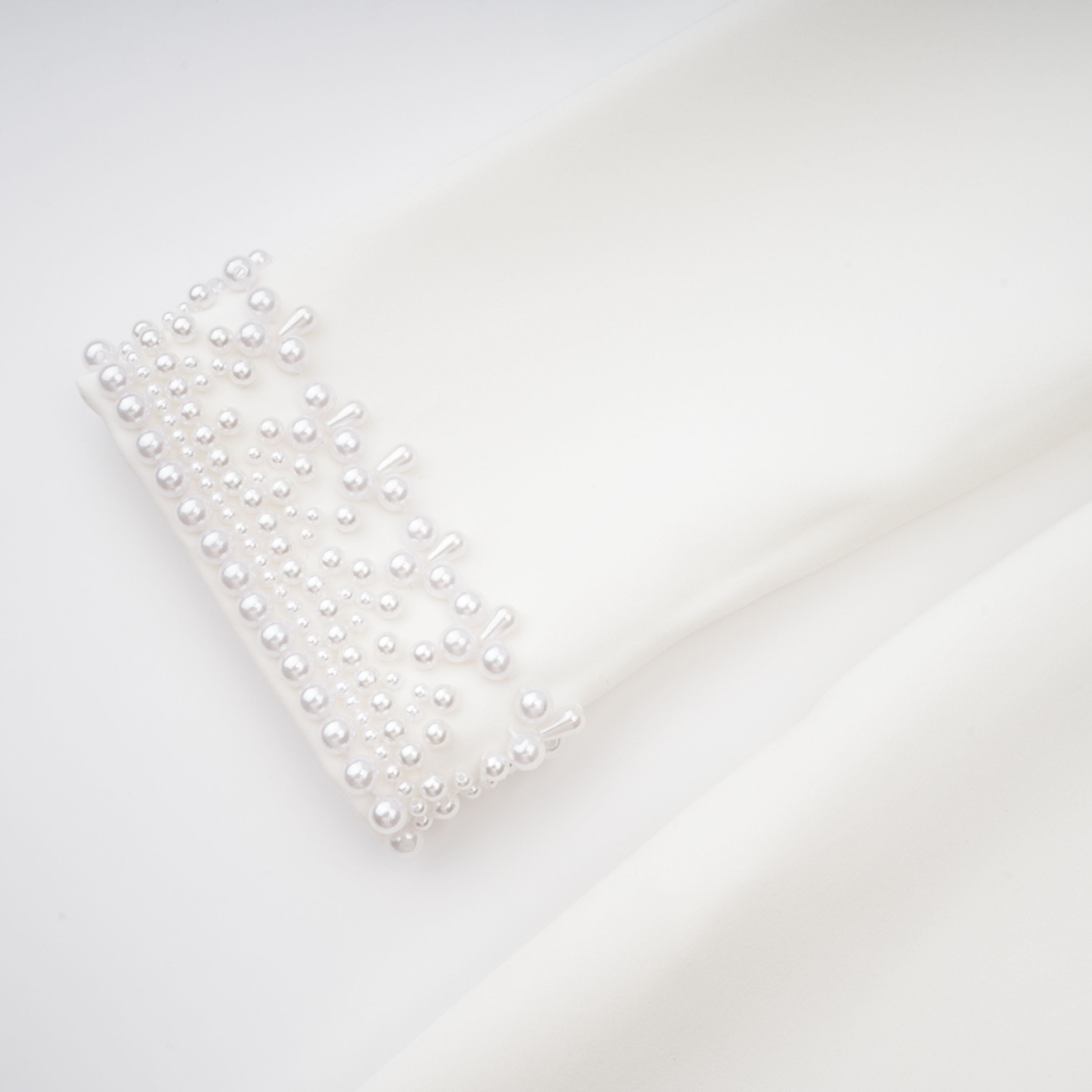 Bernadette White Faux Pearl Mini Dress (Final Sale)