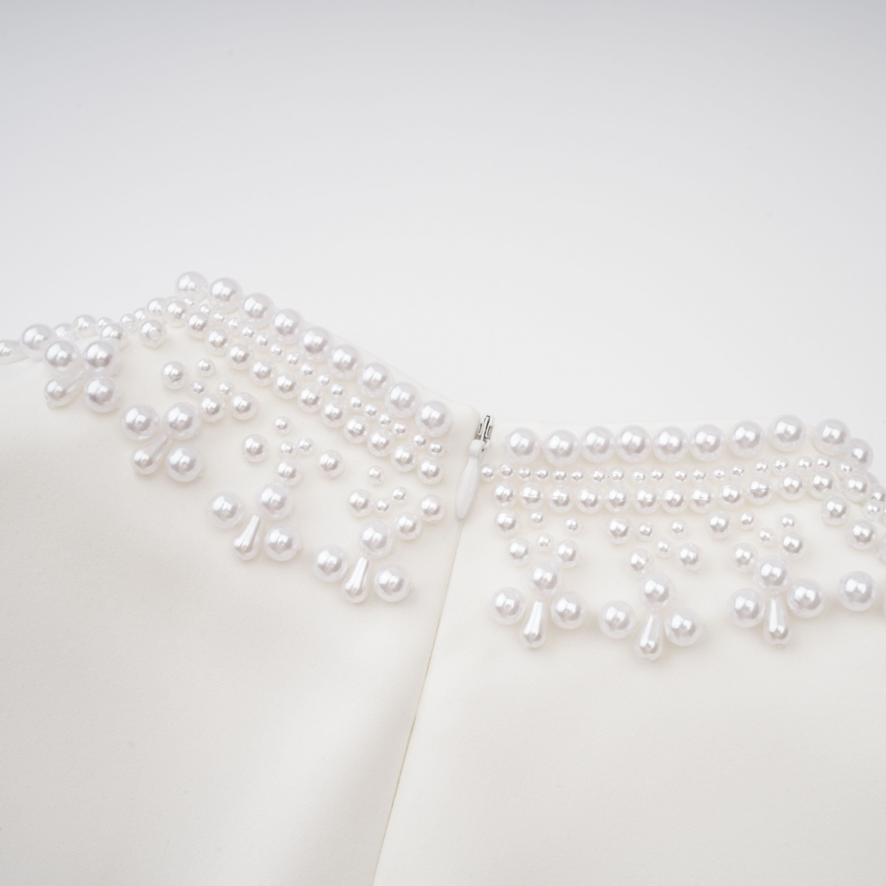 Bernadette White Faux Pearl Mini Dress (Final Sale)