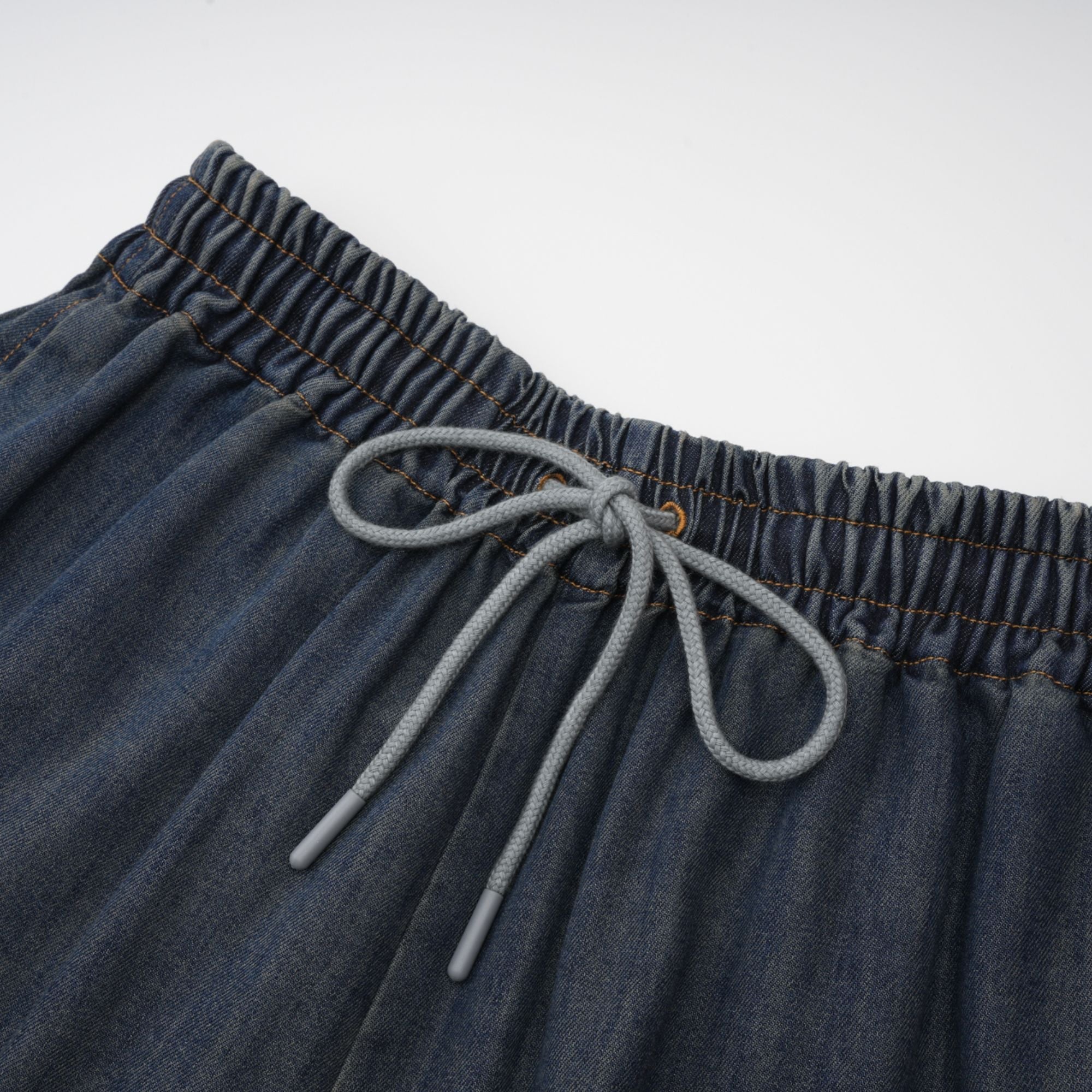Sylvie lace-detail denim top & shorts matching set (Final Sale-US Only)