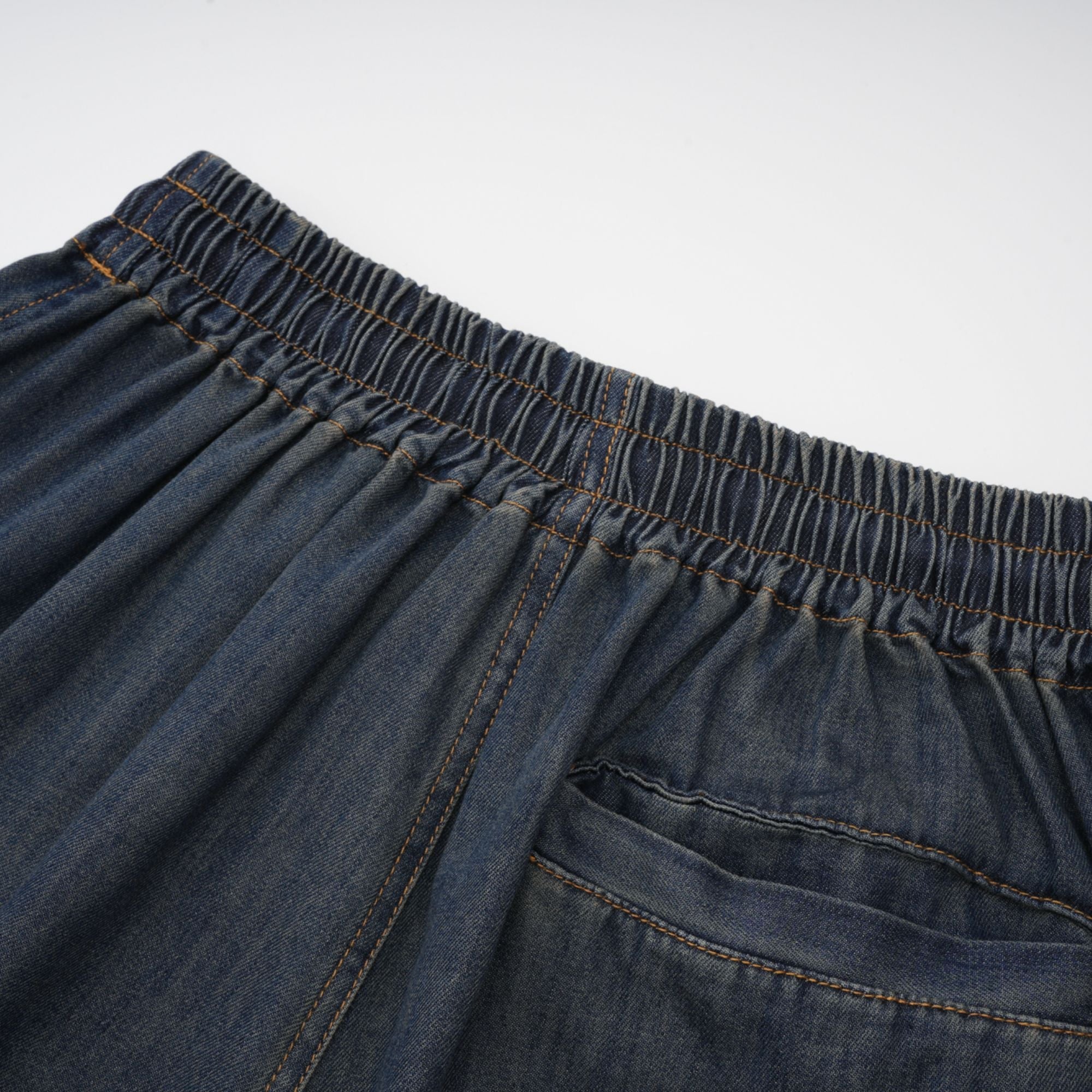Sylvie lace-detail denim top & shorts matching set (Final Sale-US Only)