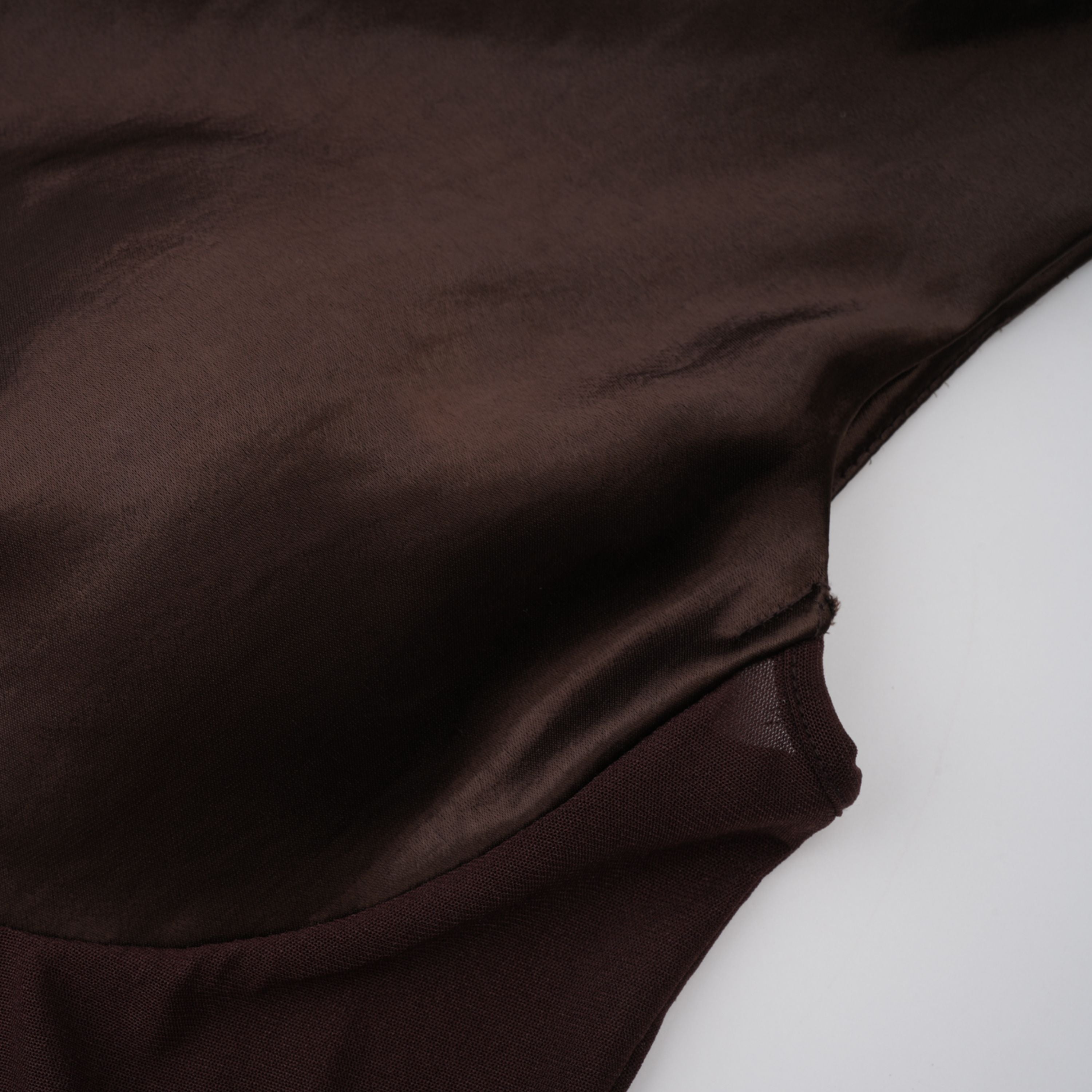Pernilla Brown One Shoulder Satin Mini Dress (Final Sale-US Only)