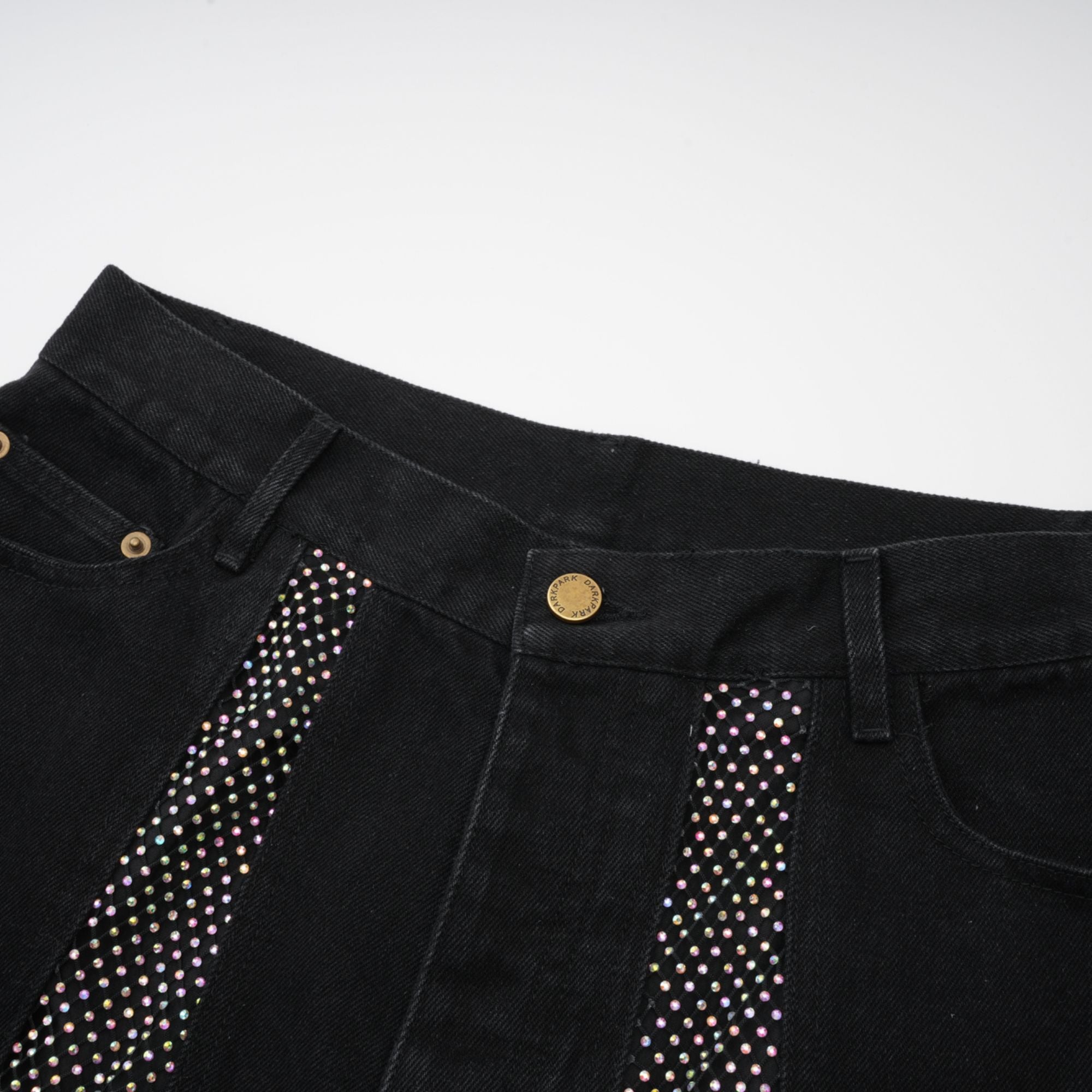 Thérèse mesh-panel wide-leg jeans (US Only)