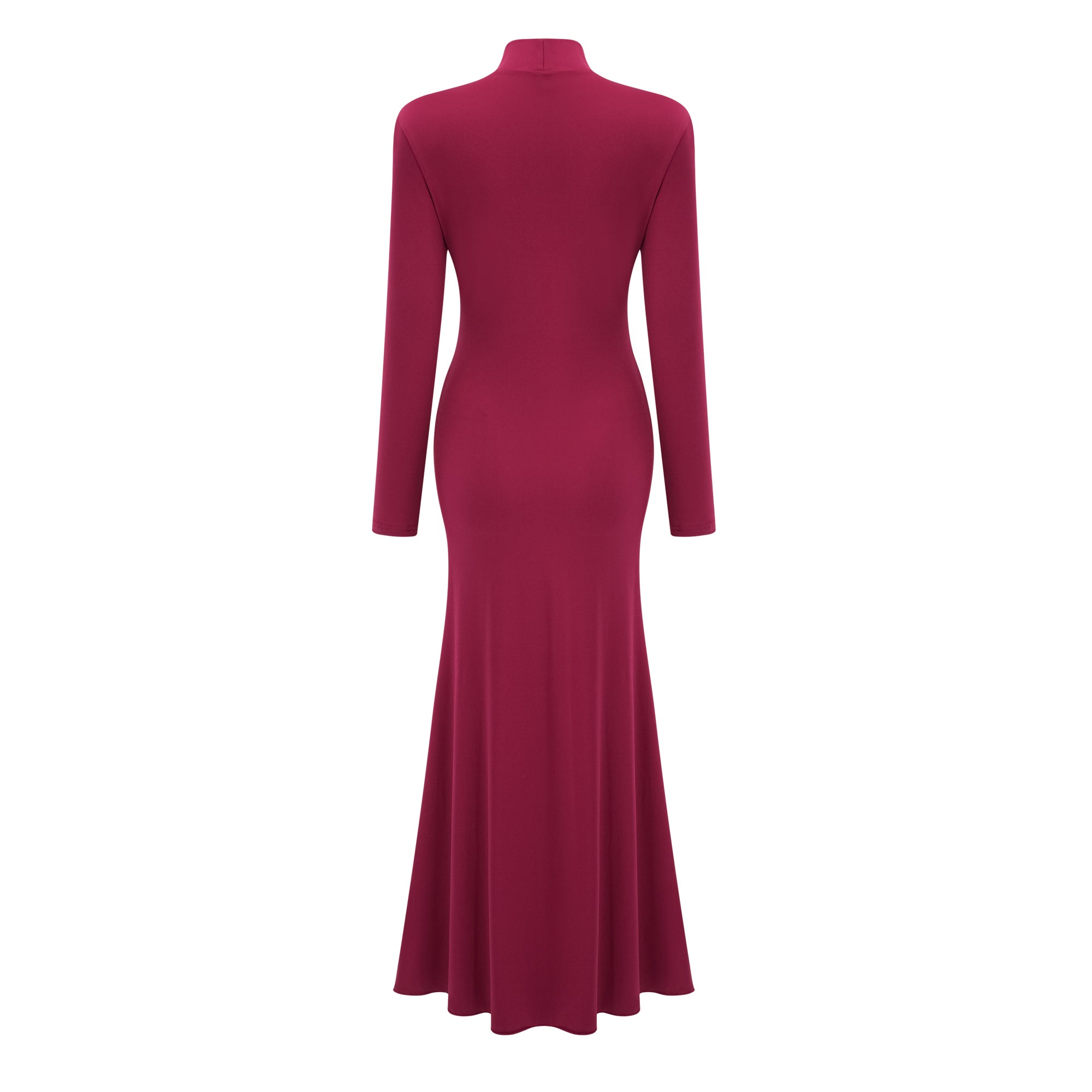 Neve Red High Neck Twist Knot Maxi Dress (Final Sale-US Only)