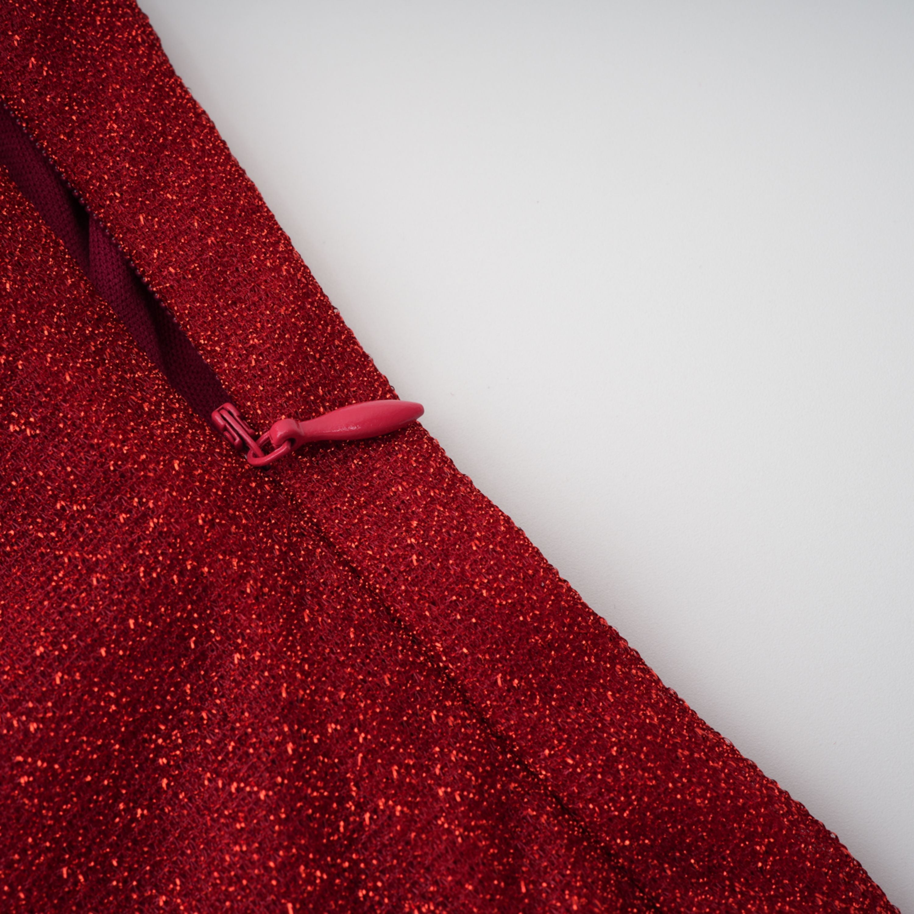Orabelle Red Brilliance Drop Shiny Dress (Final Sale)