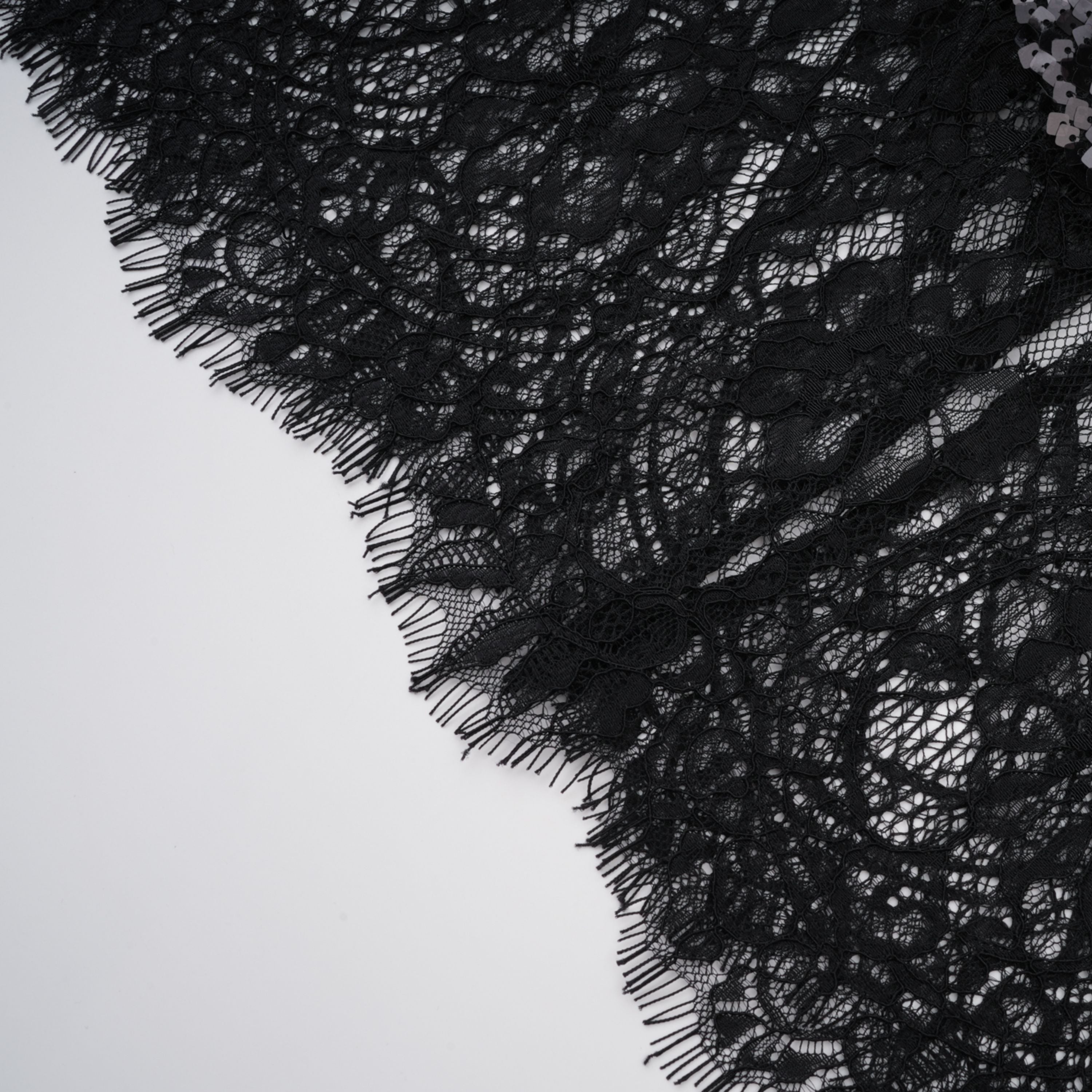 Ava Black Lace Panel Sequined Maxi Dress  (Final Sale)