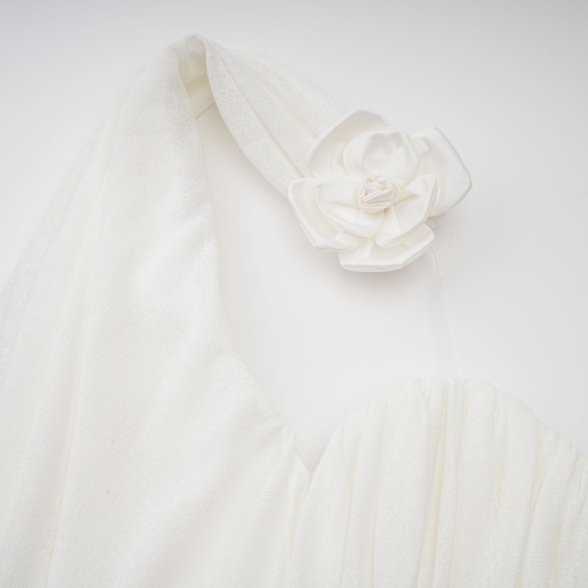 Maeva white halterneck floral-appliqué top (US Only)