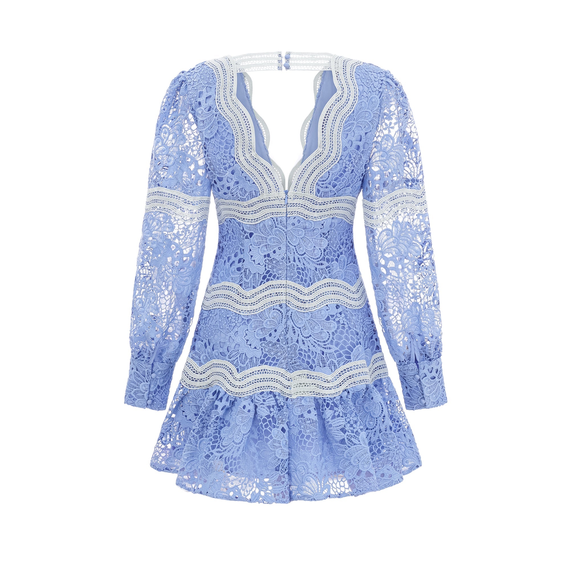 Gaëlle V-neck floral embroidered mini dress (Final Sale-US Only)