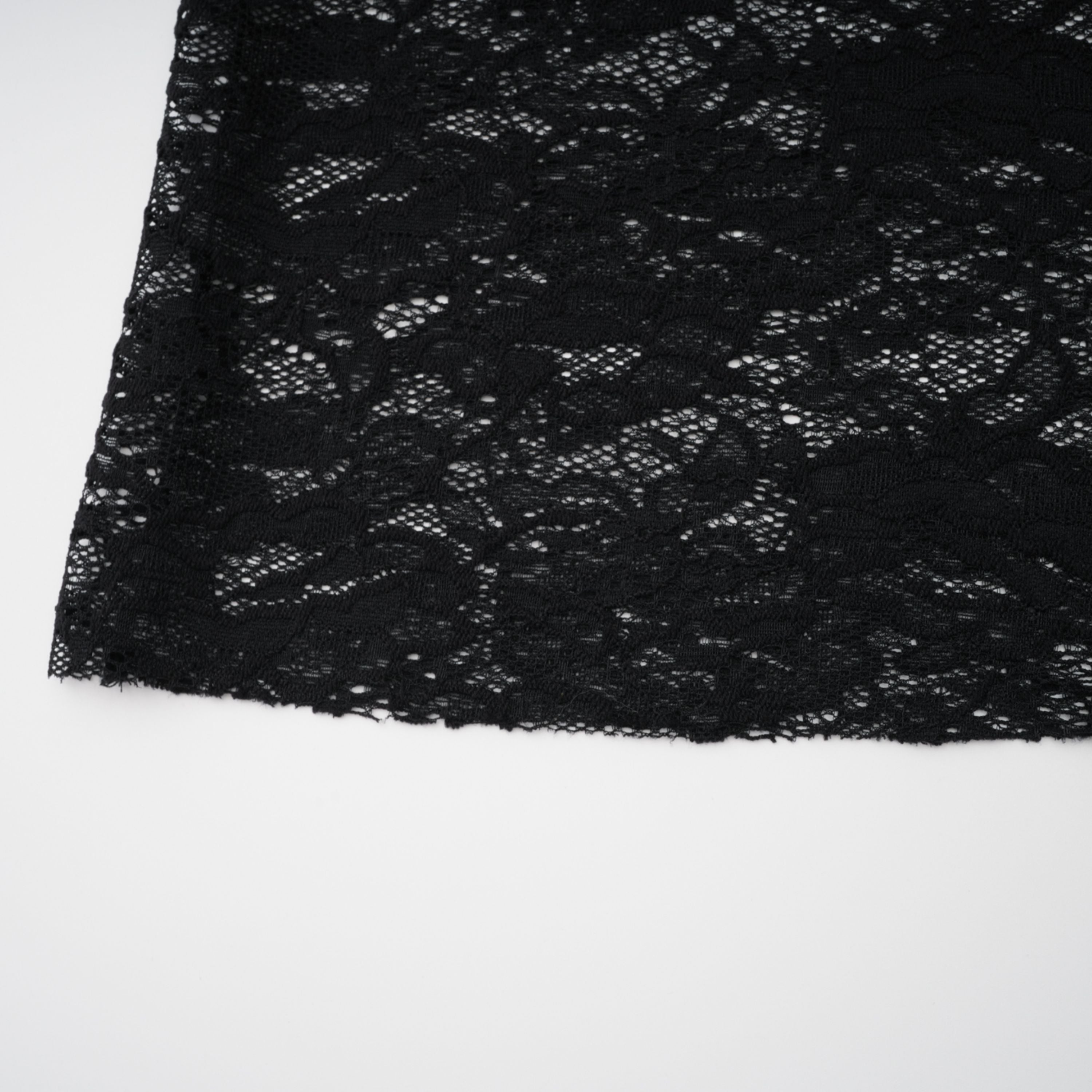 Frida Black Semi-Sheer Lace Bodysuit & Skirt Set