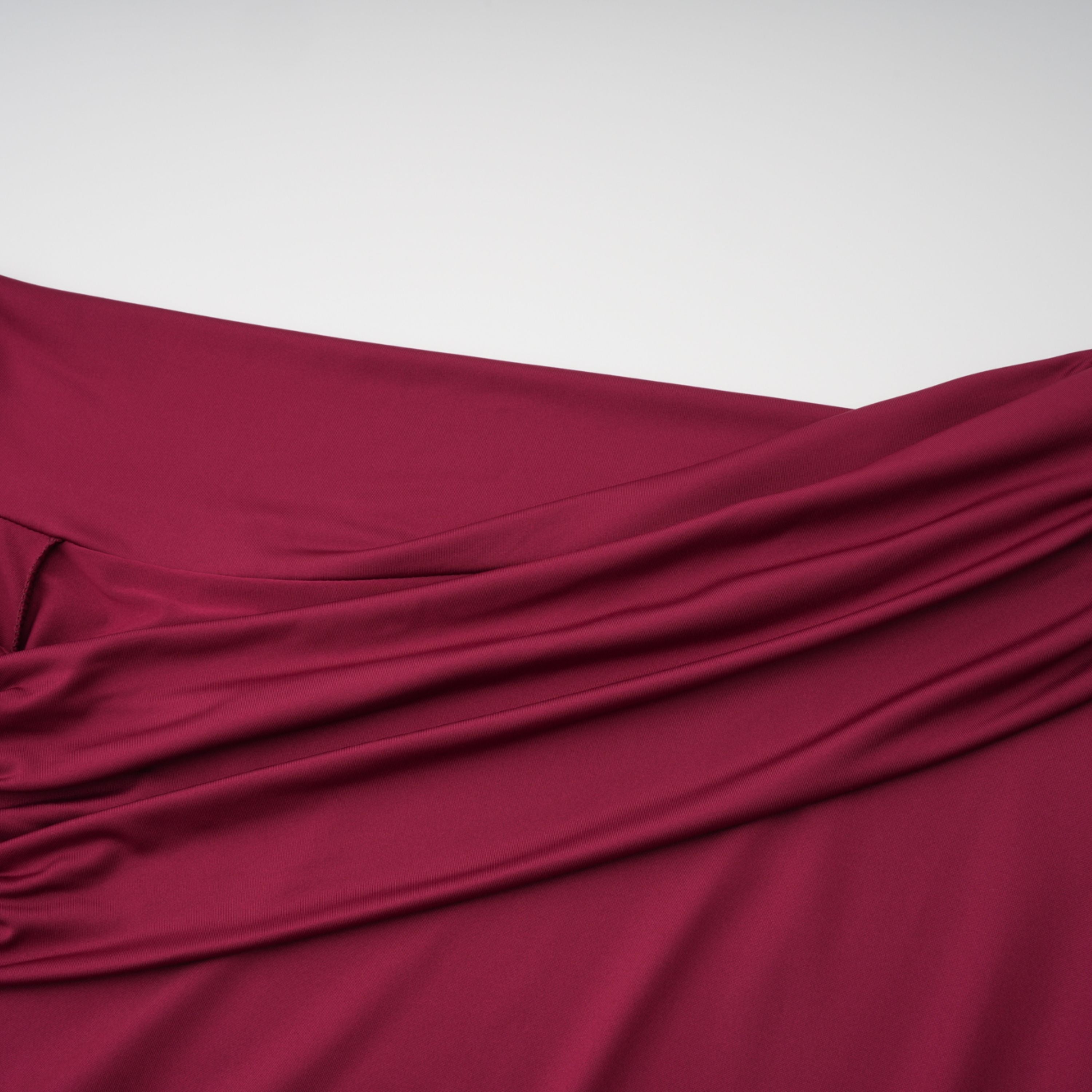 Anastasia Burgundy One Shoulder Gathered Maxi Dress (Final Sale)