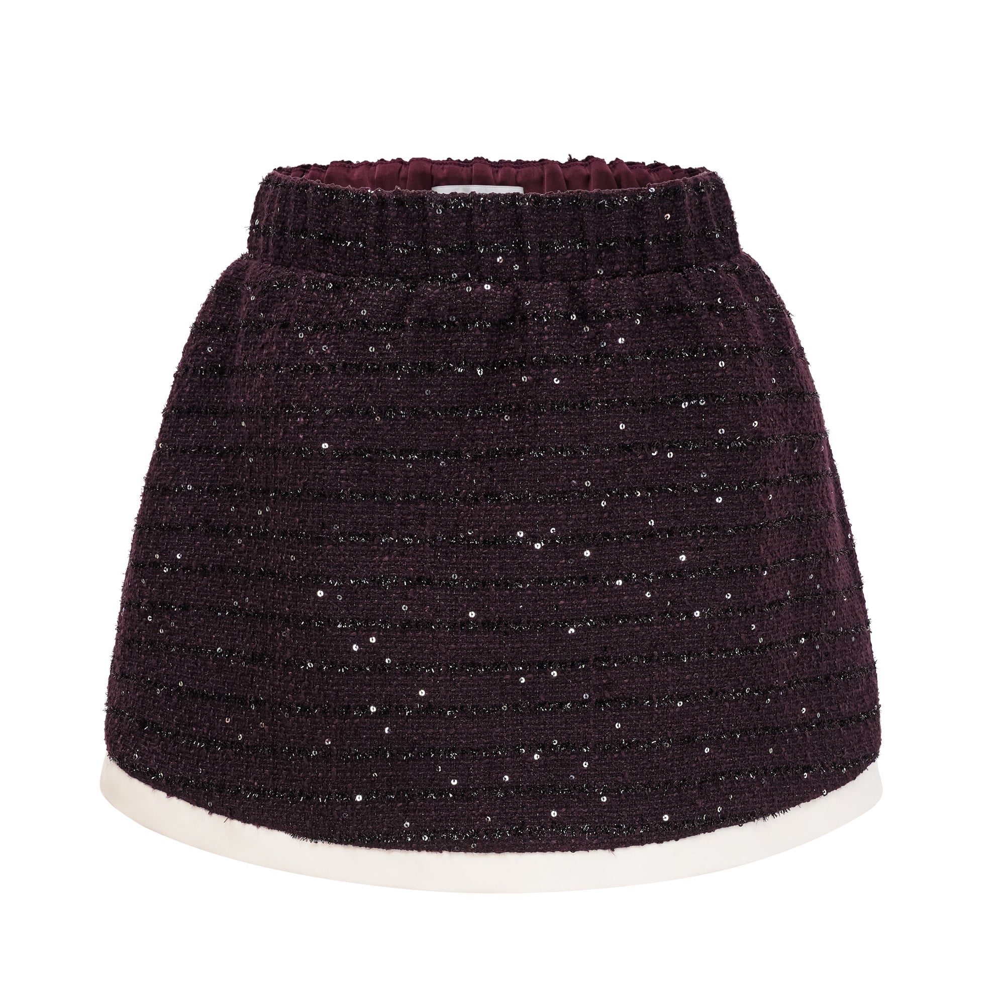 Brigitte purple sequined tweed jacket & skirt matching set (Final Sale)