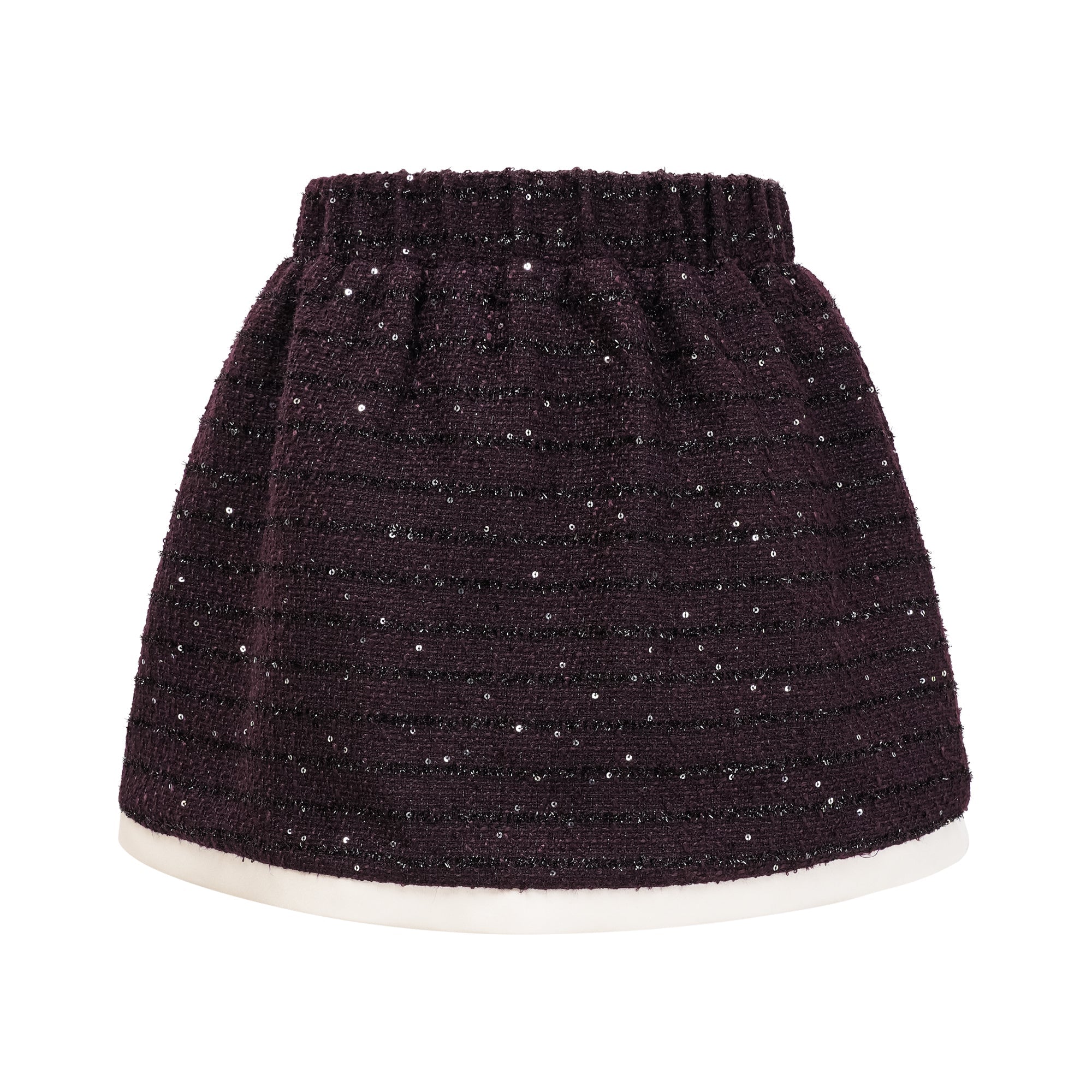 Brigitte purple sequined tweed jacket & skirt matching set (Final Sale)