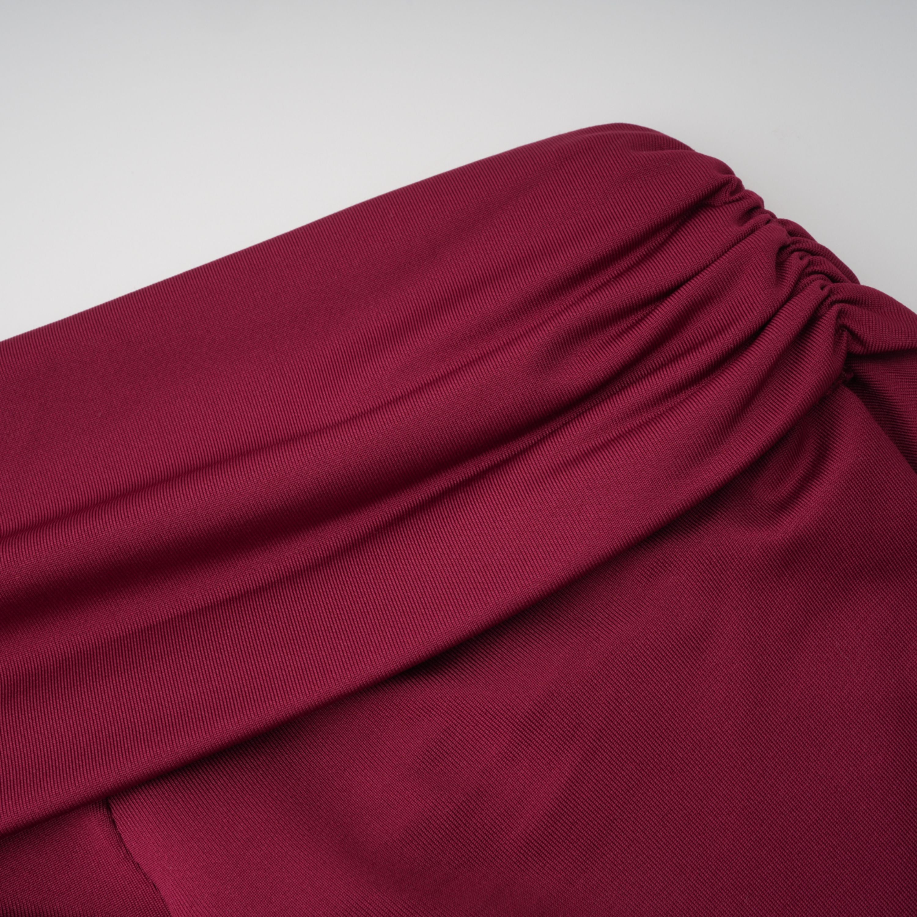 Anastasia Burgundy One Shoulder Gathered Maxi Dress (Final Sale)