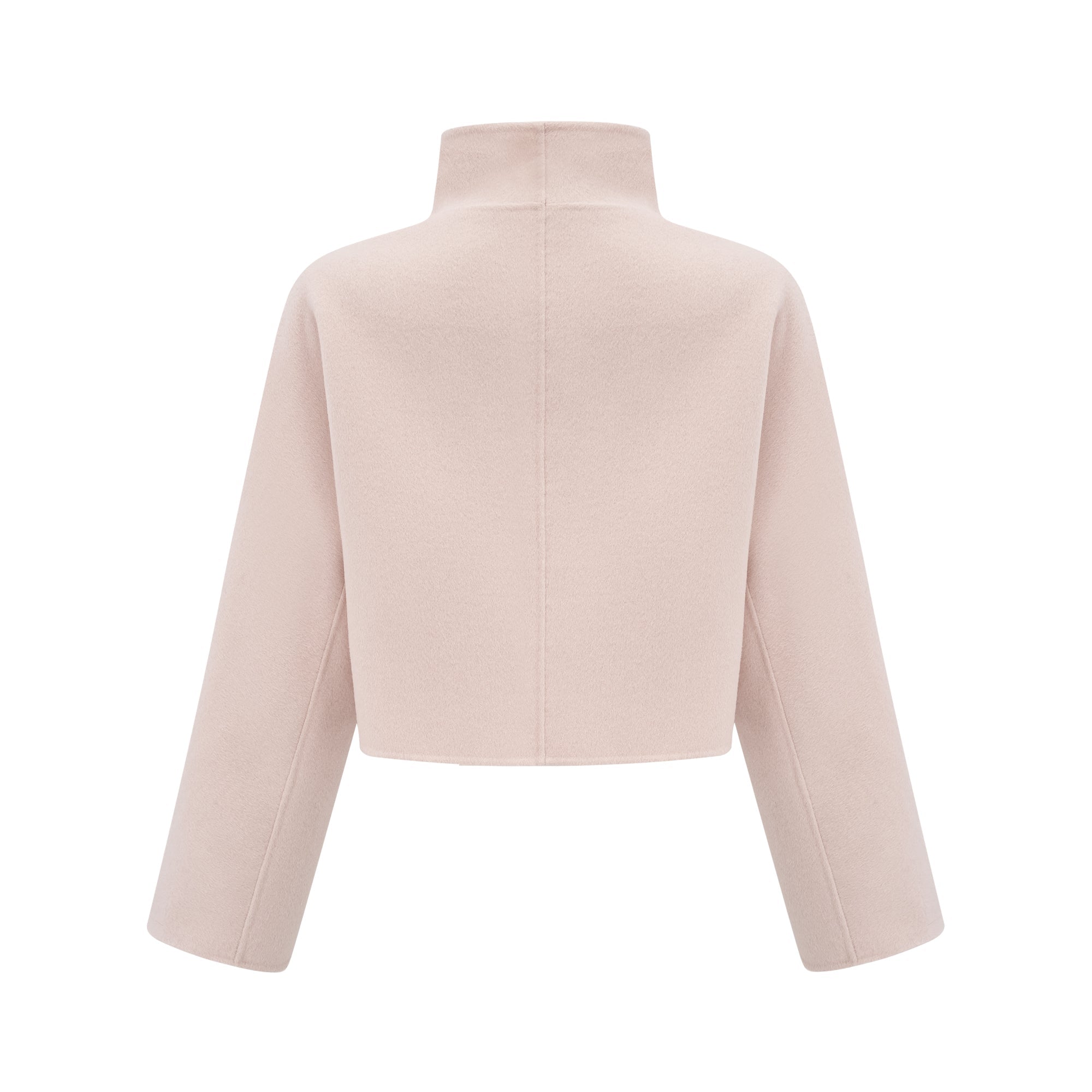 Vienne pink diagonal-placket short coat (Final Sale)