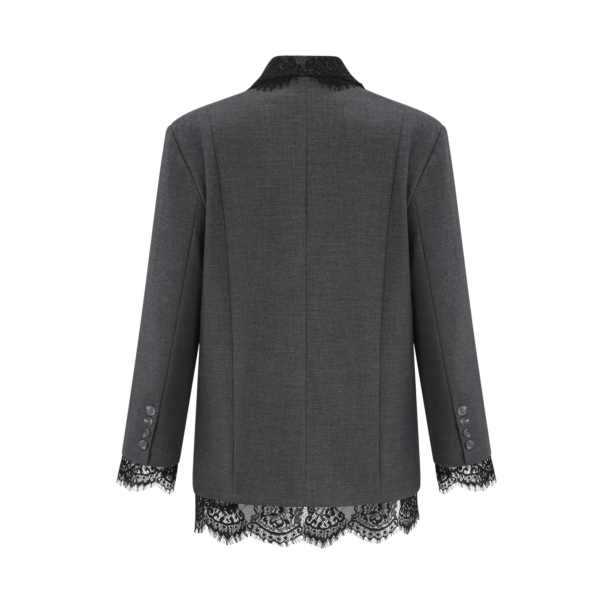Dianthe grey lace-panel blazer (Final Sale-US Only)
