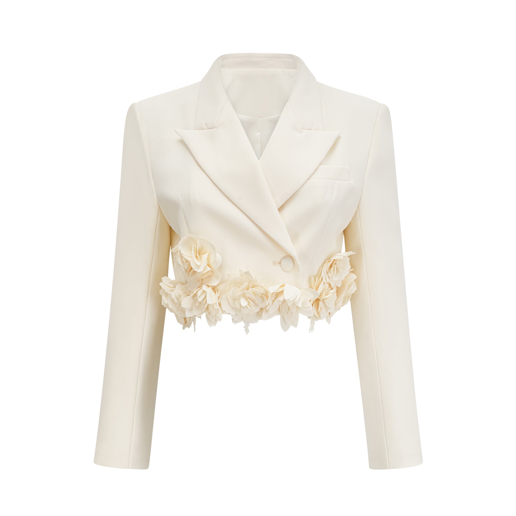 Vivien floral-appliqué jacket & skirt matching set (US Only)