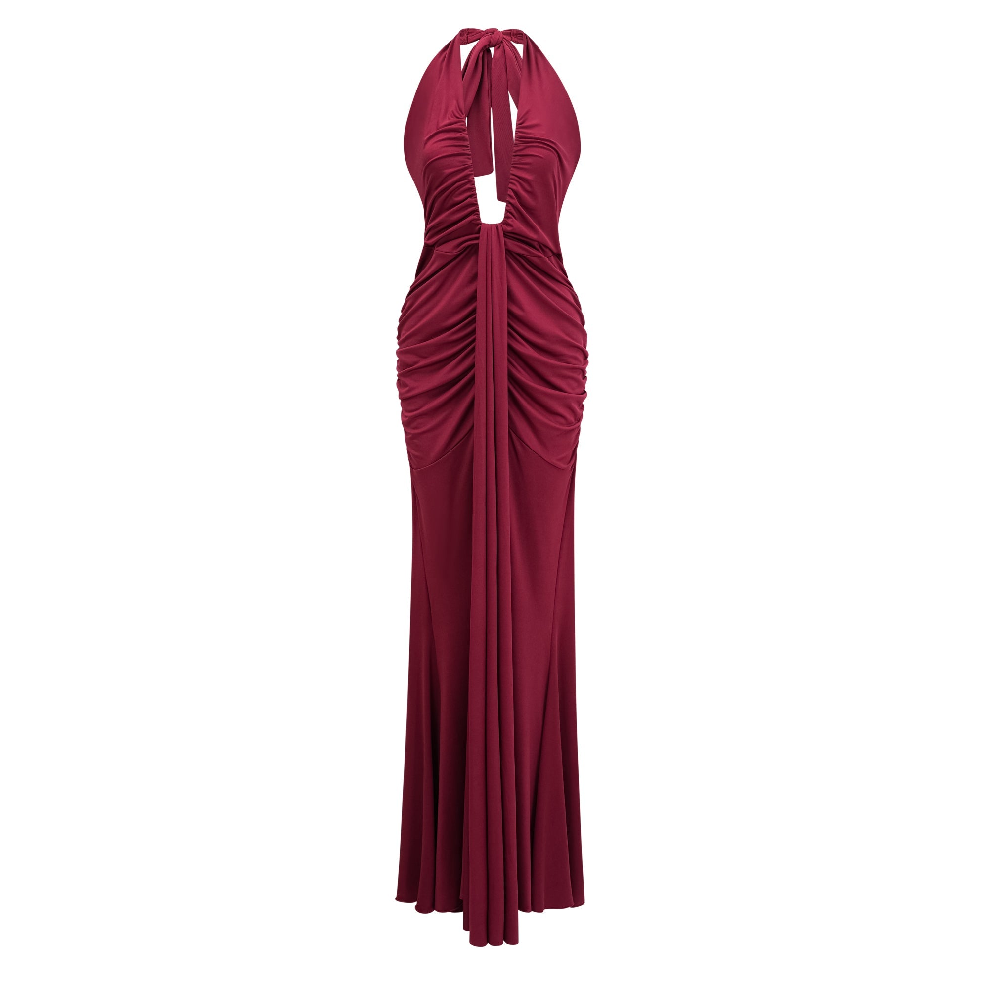 Aiglantine Halterneck Ruched Maxi Dress (Final Sale-US Only)