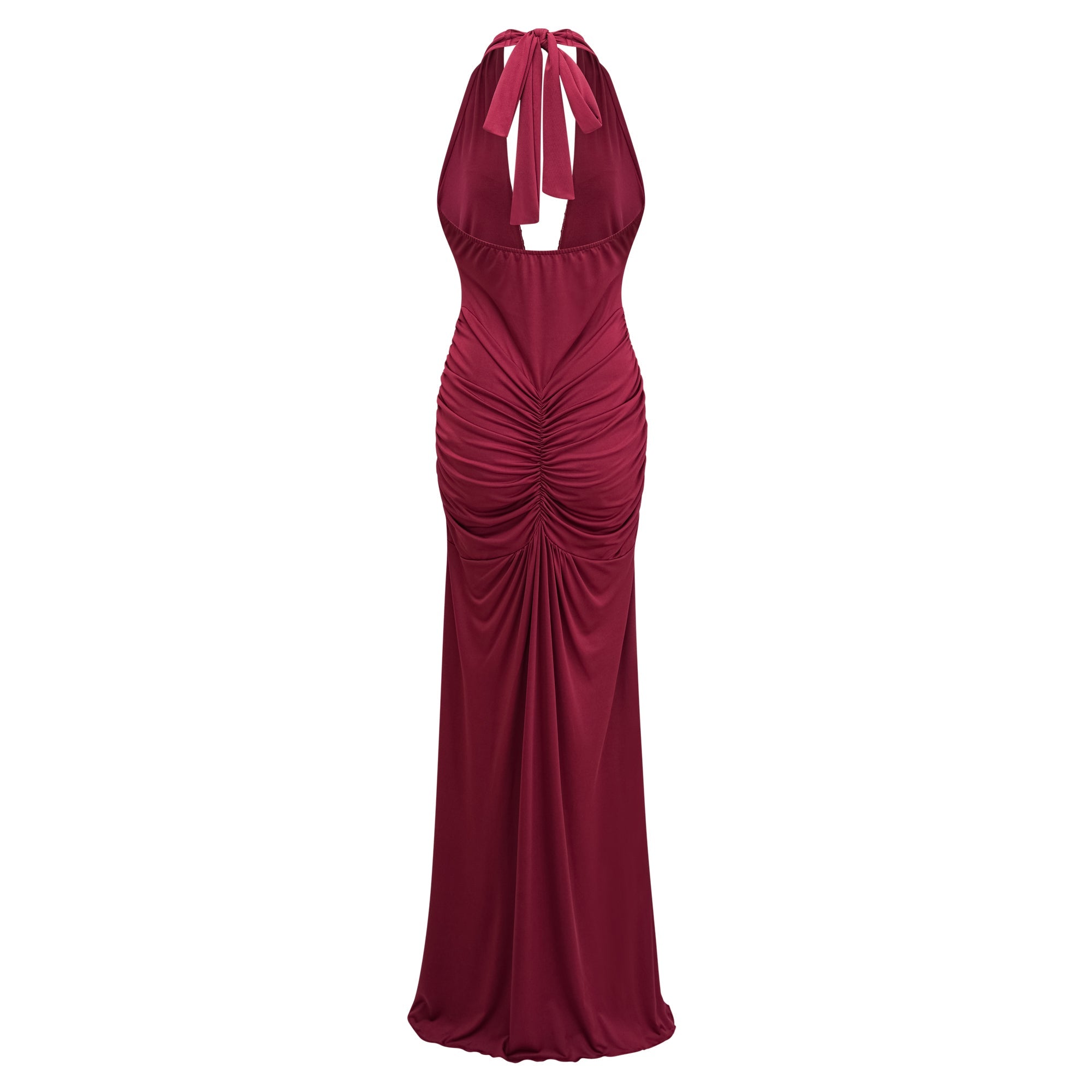 Aiglantine Halterneck Ruched Maxi Dress (Final Sale-US Only)