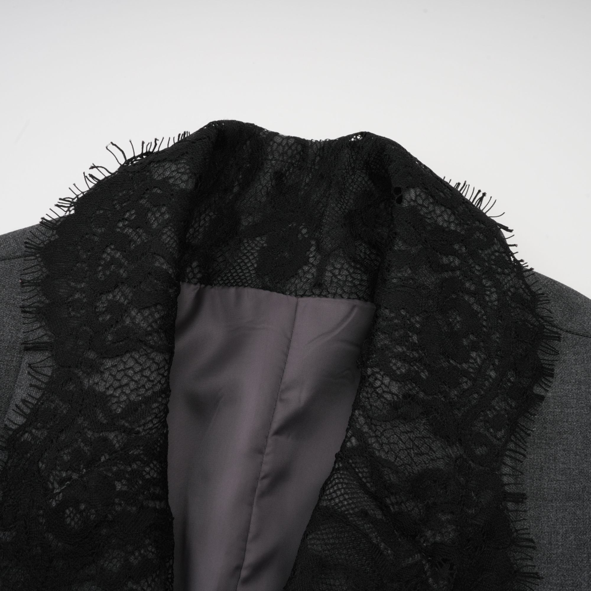 Dianthe grey lace-panel blazer (Final Sale-US Only)
