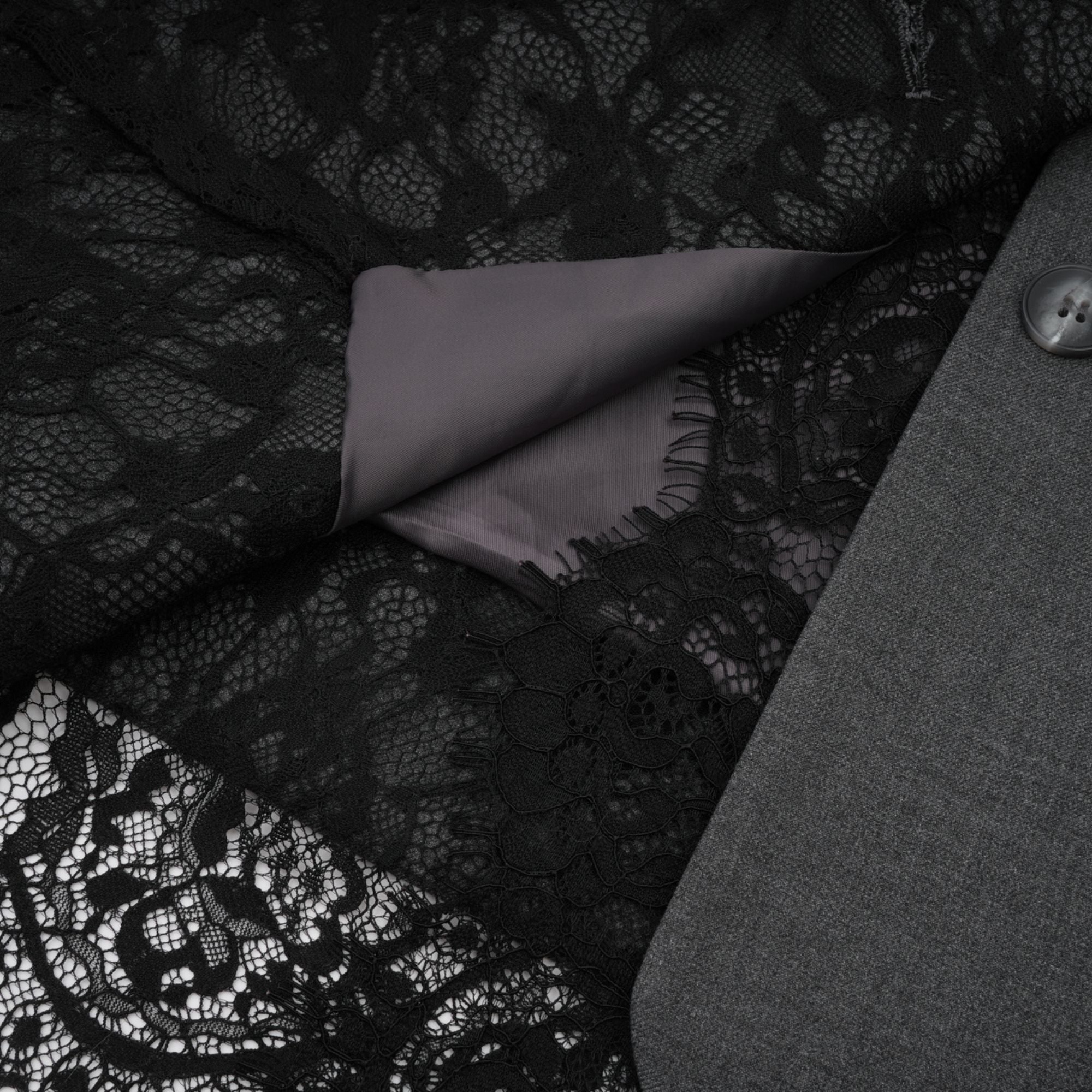 Dianthe grey lace-panel blazer (Final Sale-US Only)