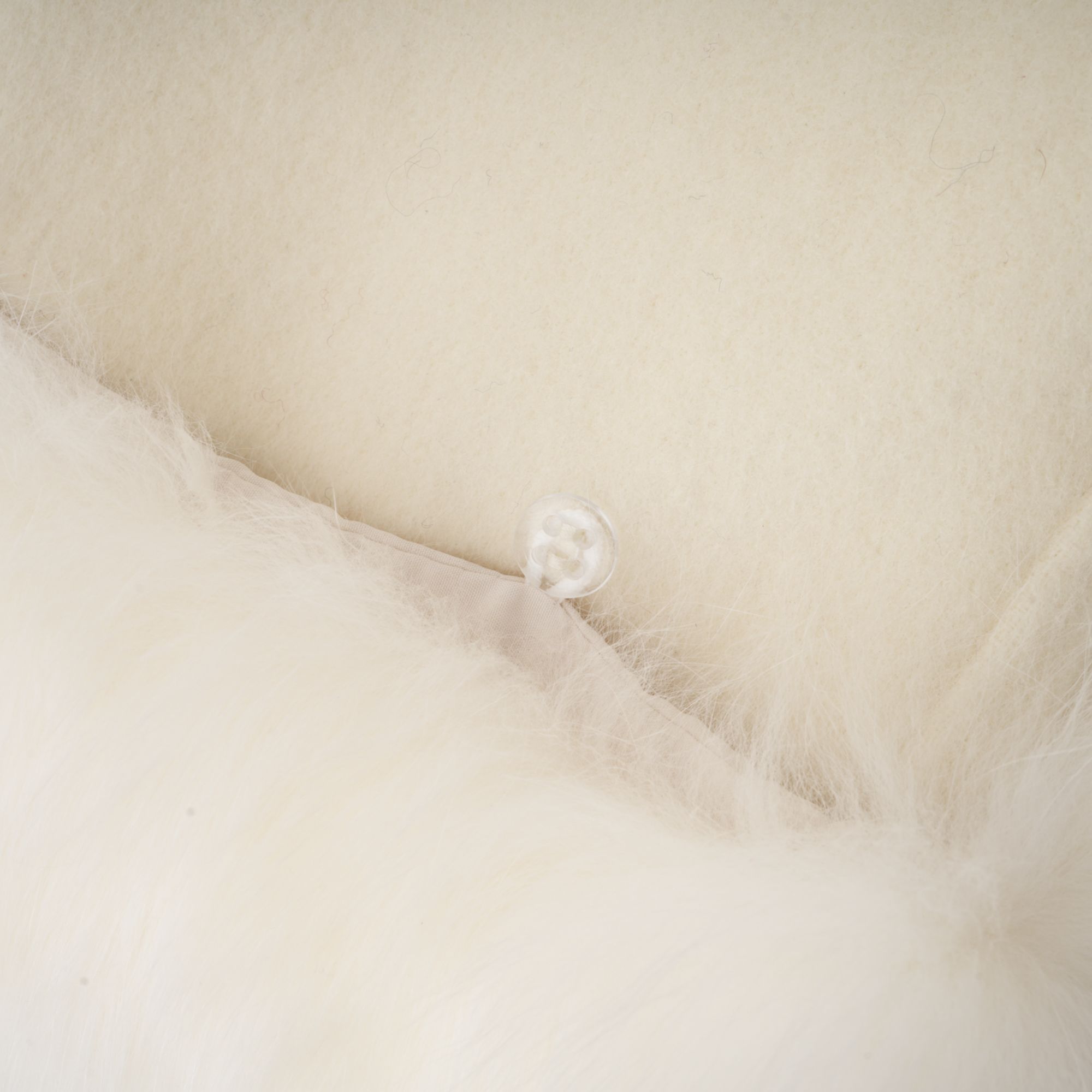 Colette white wool fur bowknot coat (Final Sale)