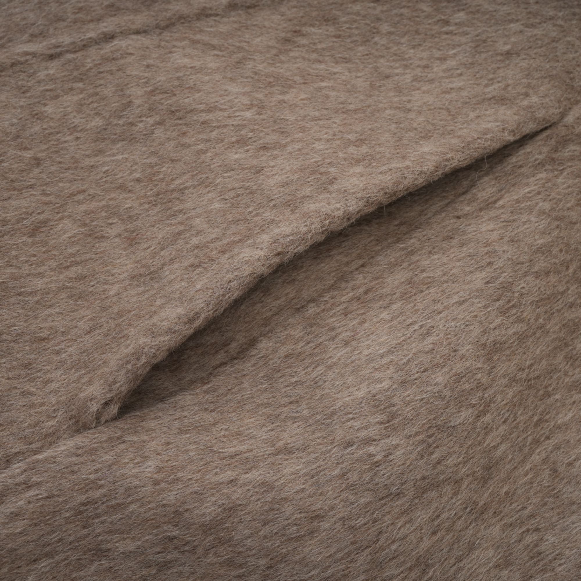 Chloris wool fur belted cape coat in Brown (Final Sale-US Only)