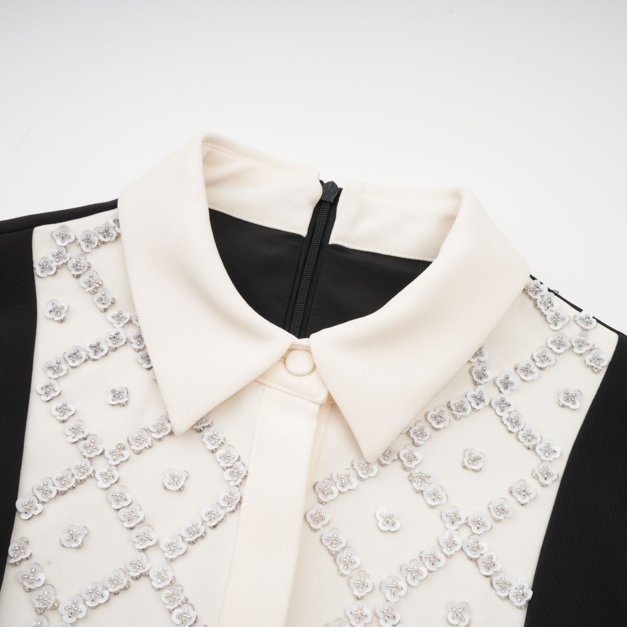 Esmée Two Tone Embellished Mini Dress (Final Sale-US Only)