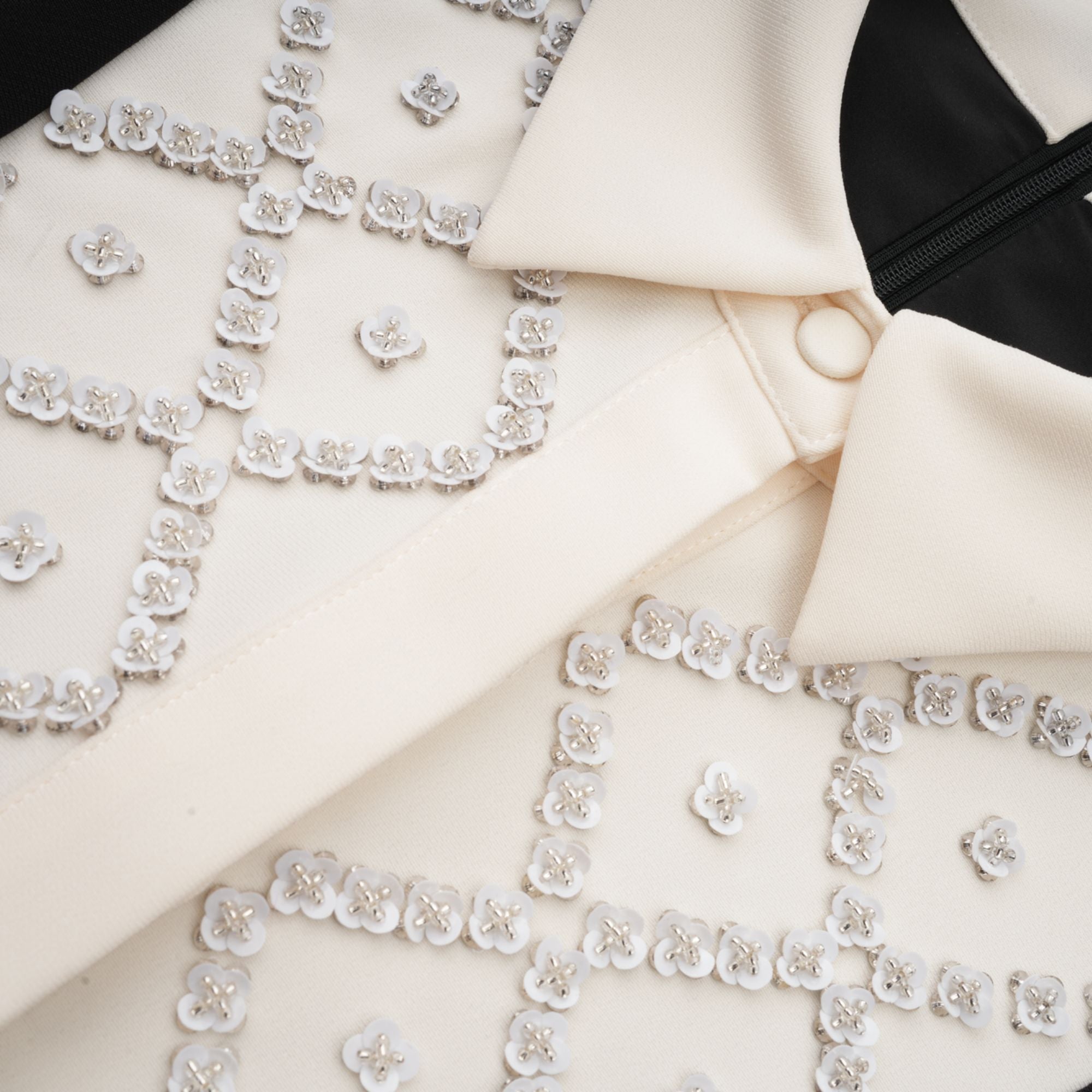 Esmée Two Tone Embellished Mini Dress (Final Sale-US Only)