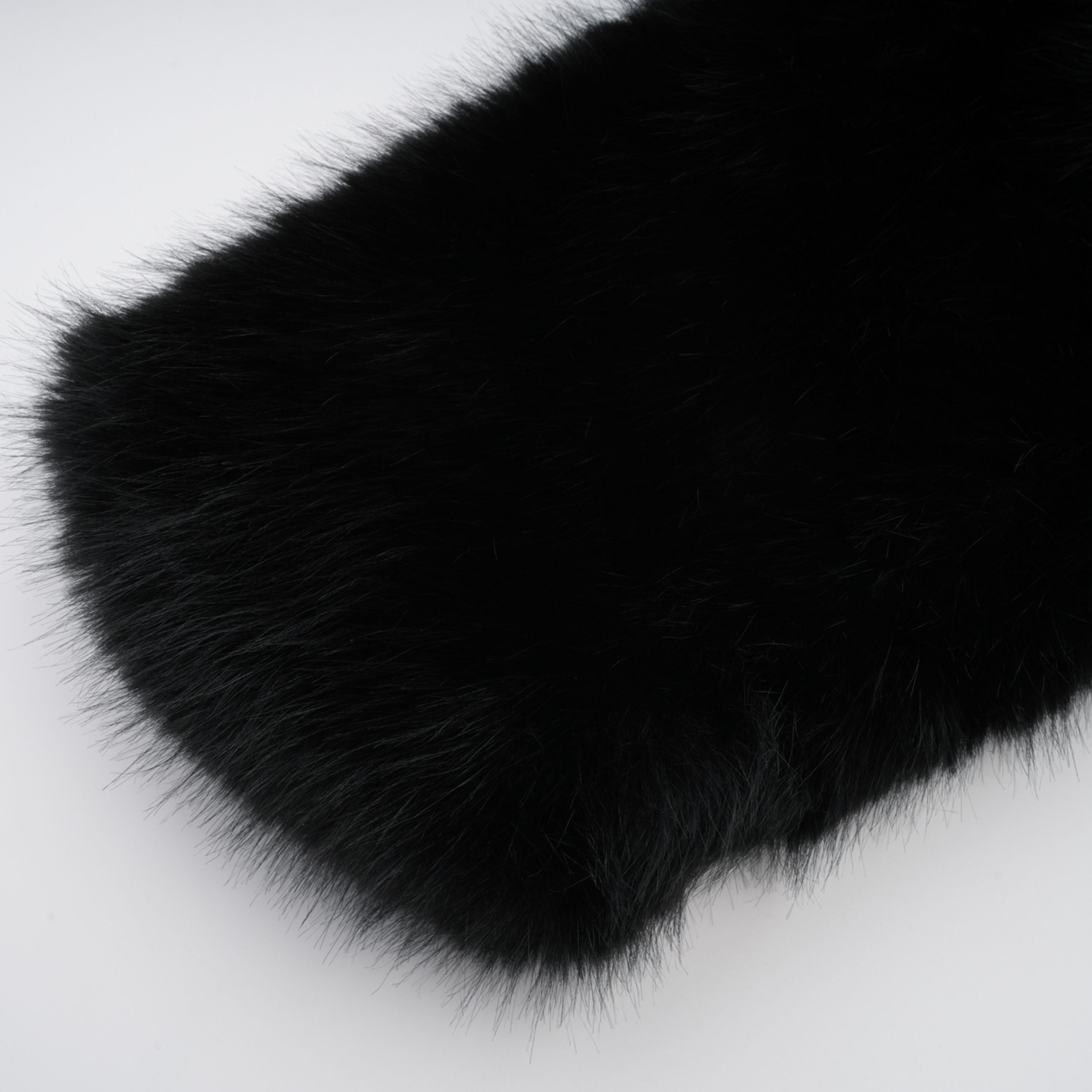 Alberta Black Faux-Fur Corset Panel Jacket