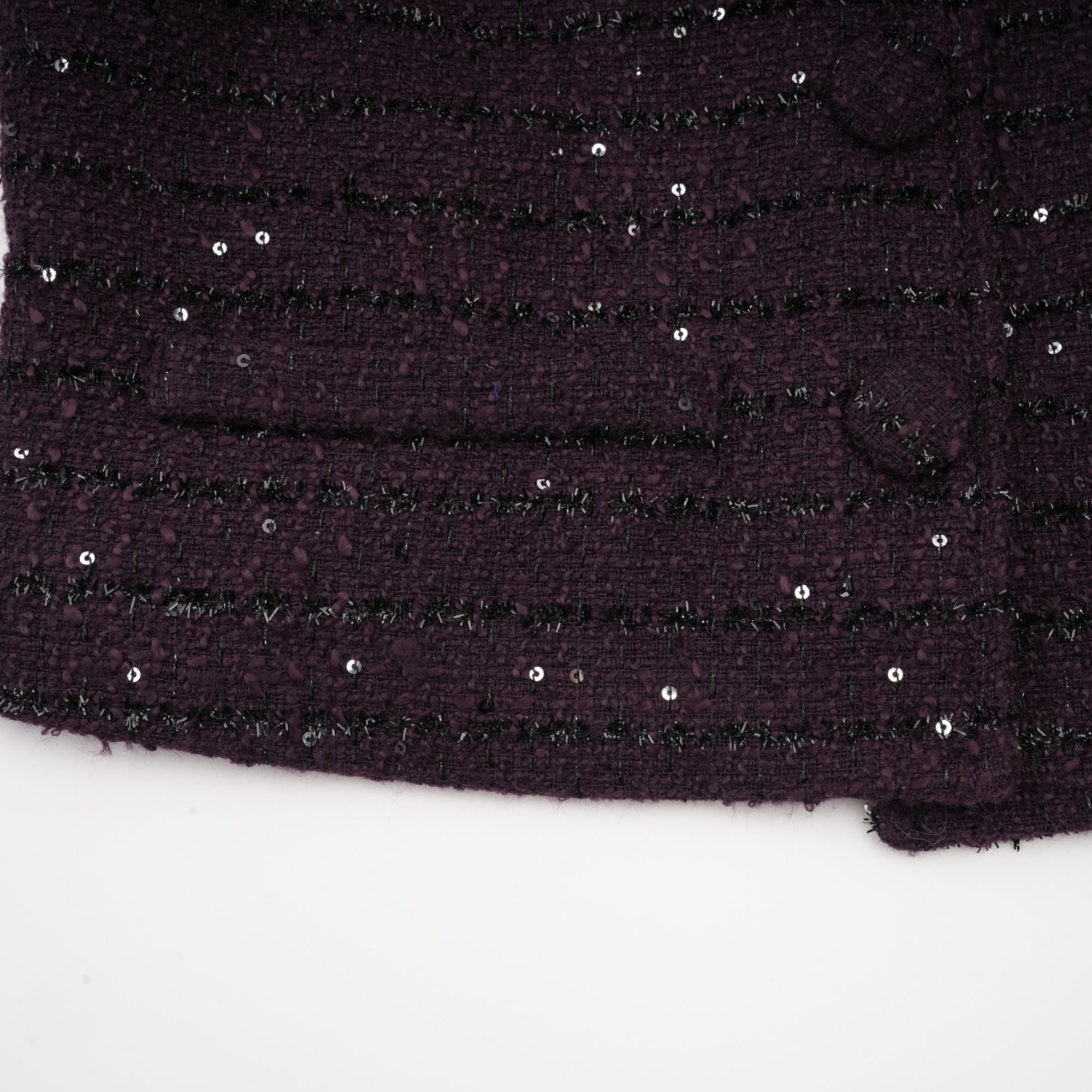 Brigitte purple sequined tweed jacket & skirt matching set (Final Sale)
