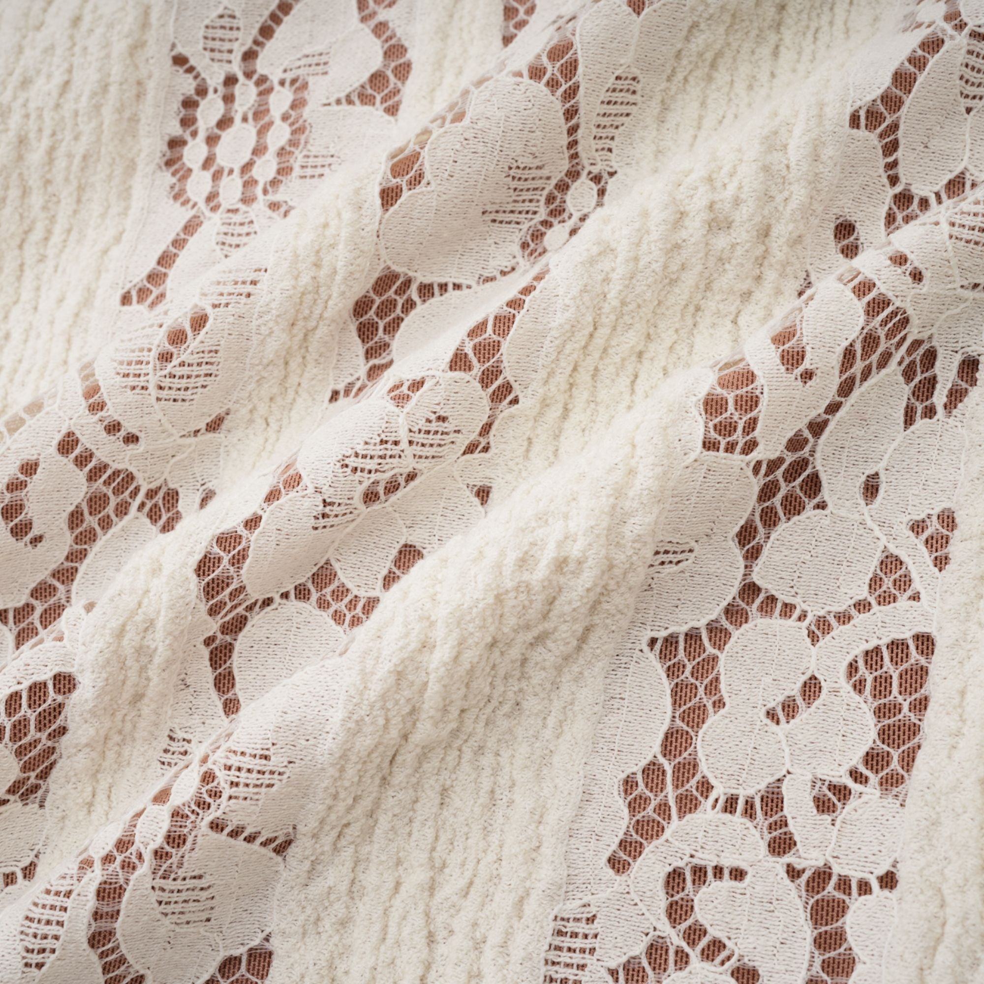 Émeline floral lace flared-cuff maxi dress in Neutrals (Final Sale-US Only)