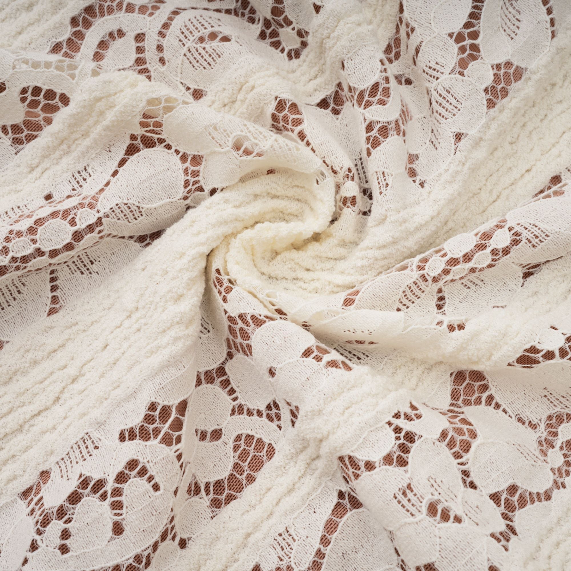Émeline floral lace flared-cuff maxi dress in Neutrals (Final Sale-US Only)