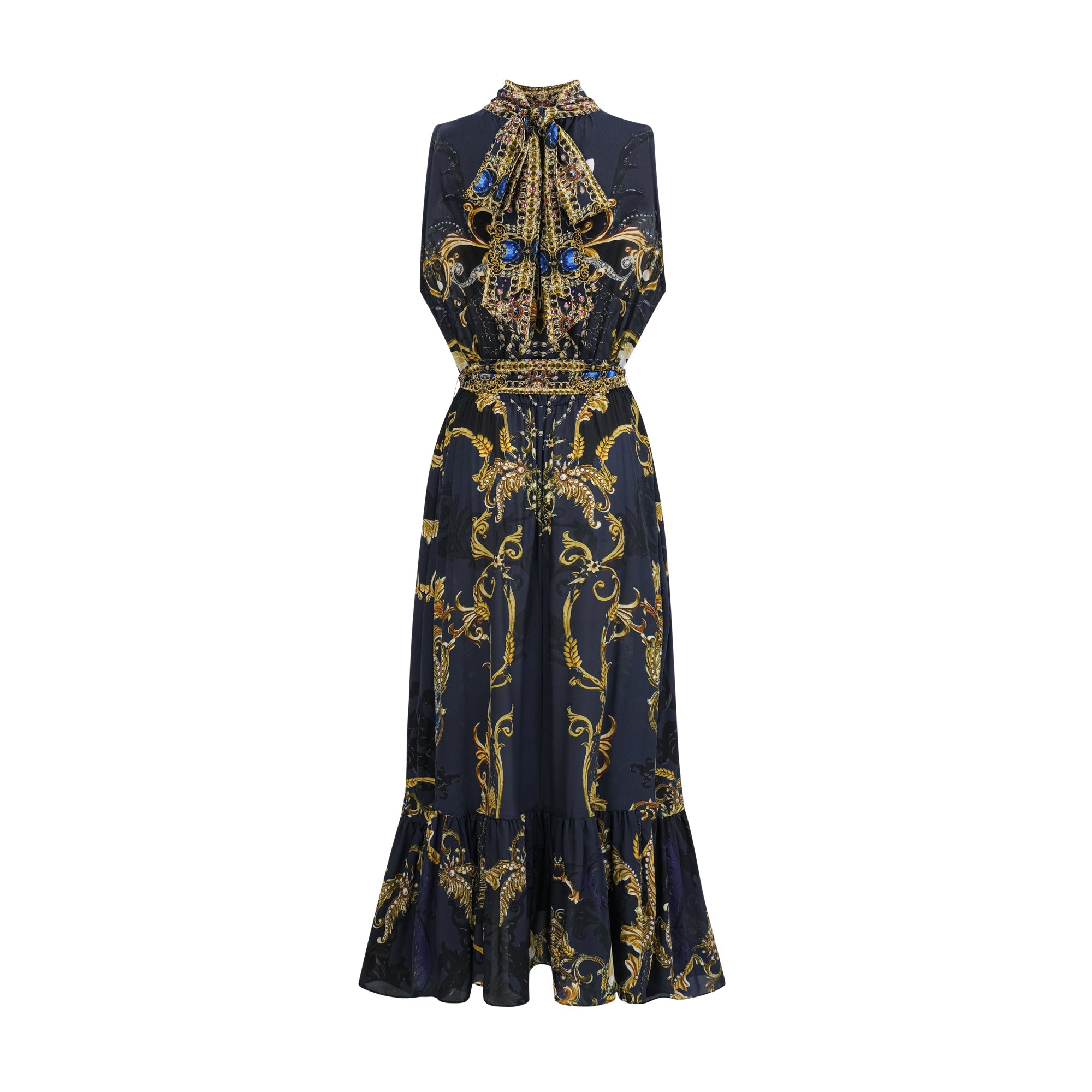 Lucena necktie sleeveless maxi dress (US Only)