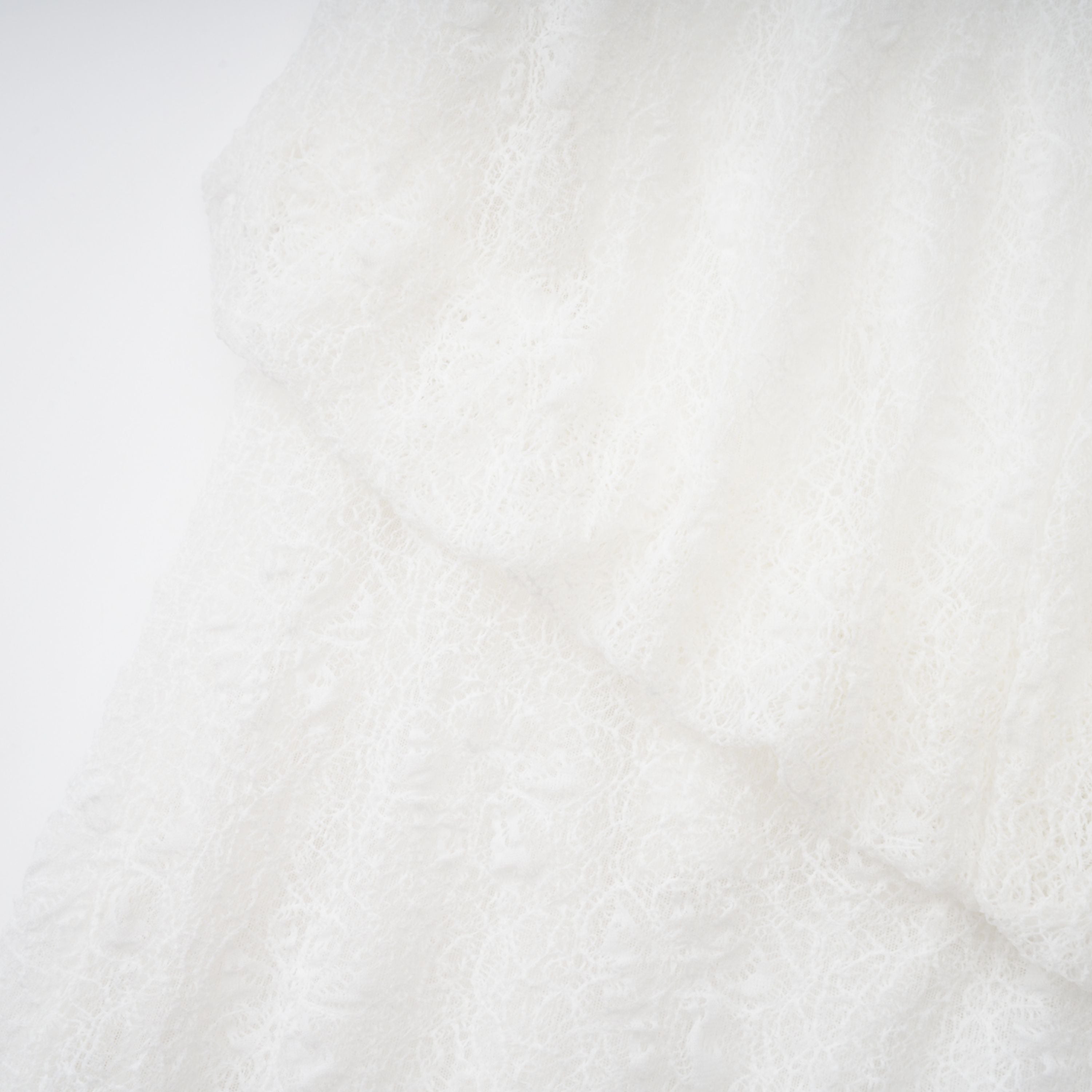 Étincelle White Ruched Lace Maxi Dress (Final Sale-US Only)