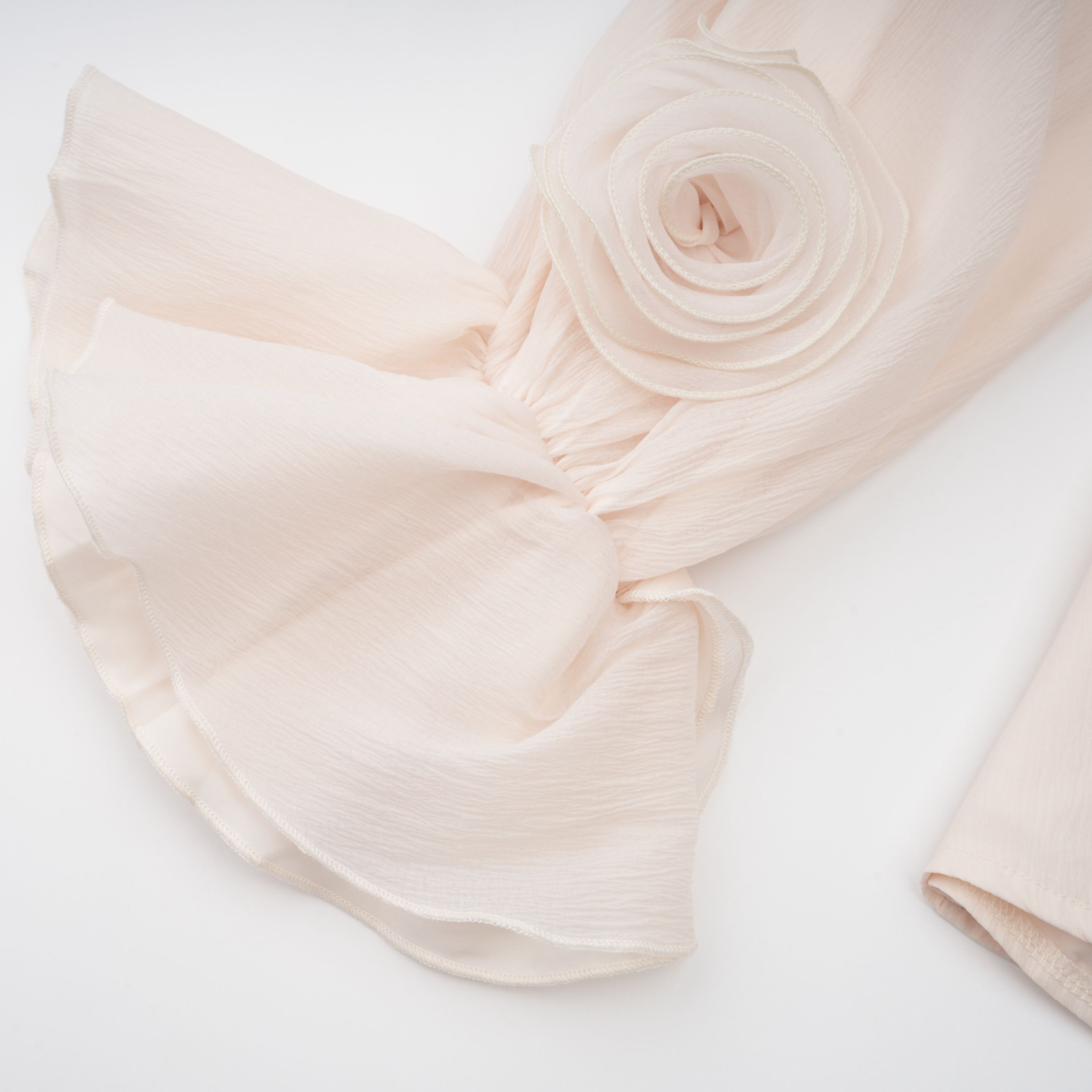 Perrine self-tie ruffled blouse & skirt matching set